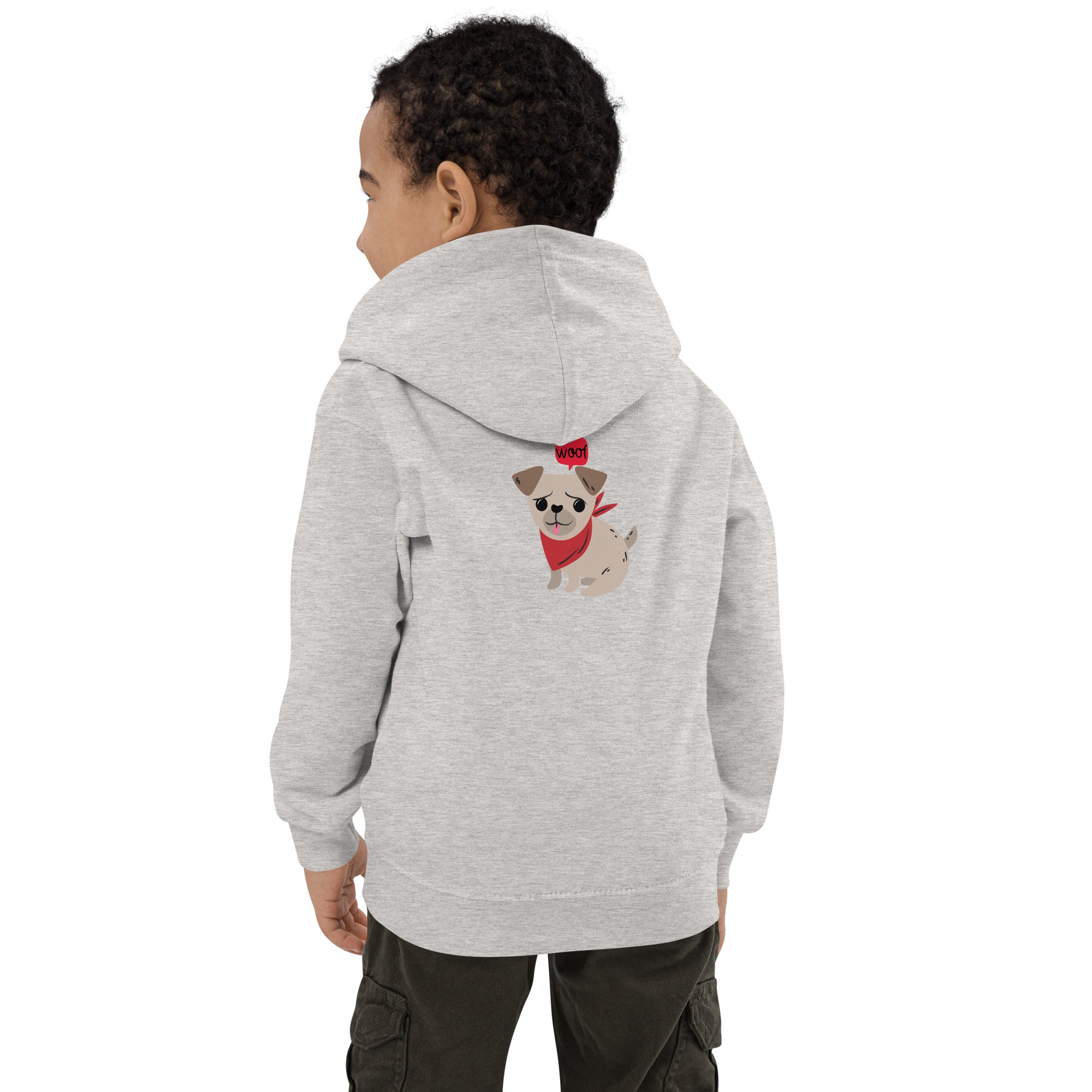 Woof V2 - Kids Hoodie (back print)