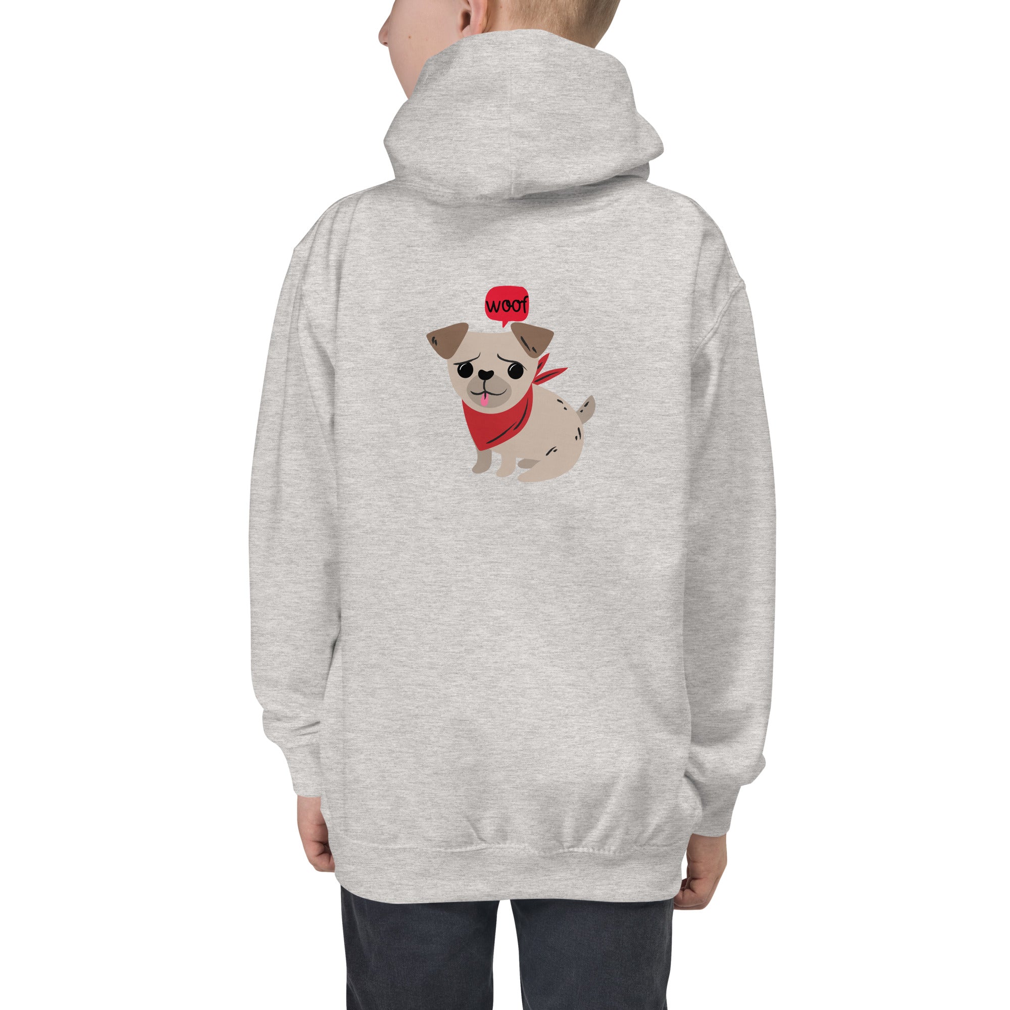 Woof V2 - Kids Hoodie (back print)