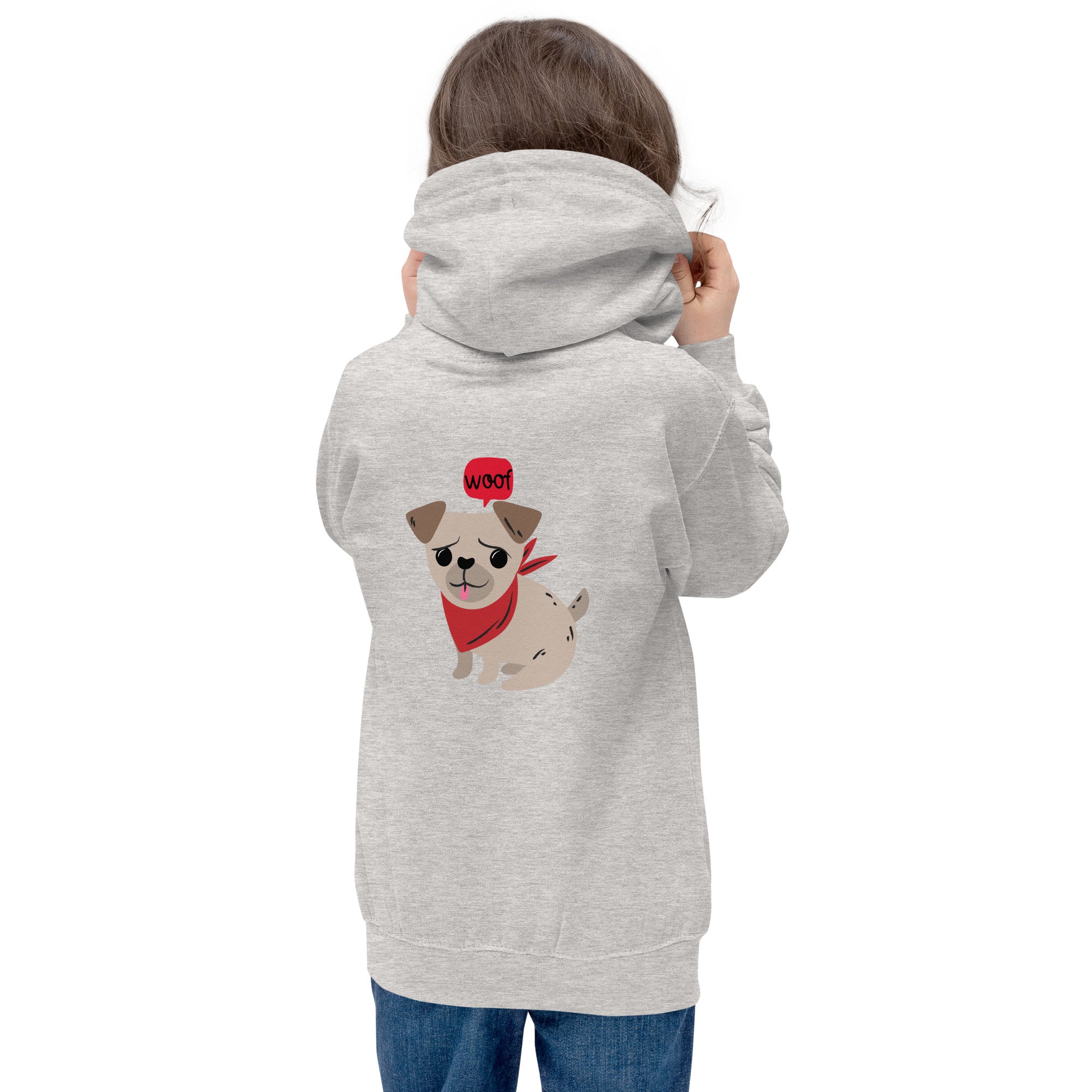 Woof V2 - Kids Hoodie (back print)