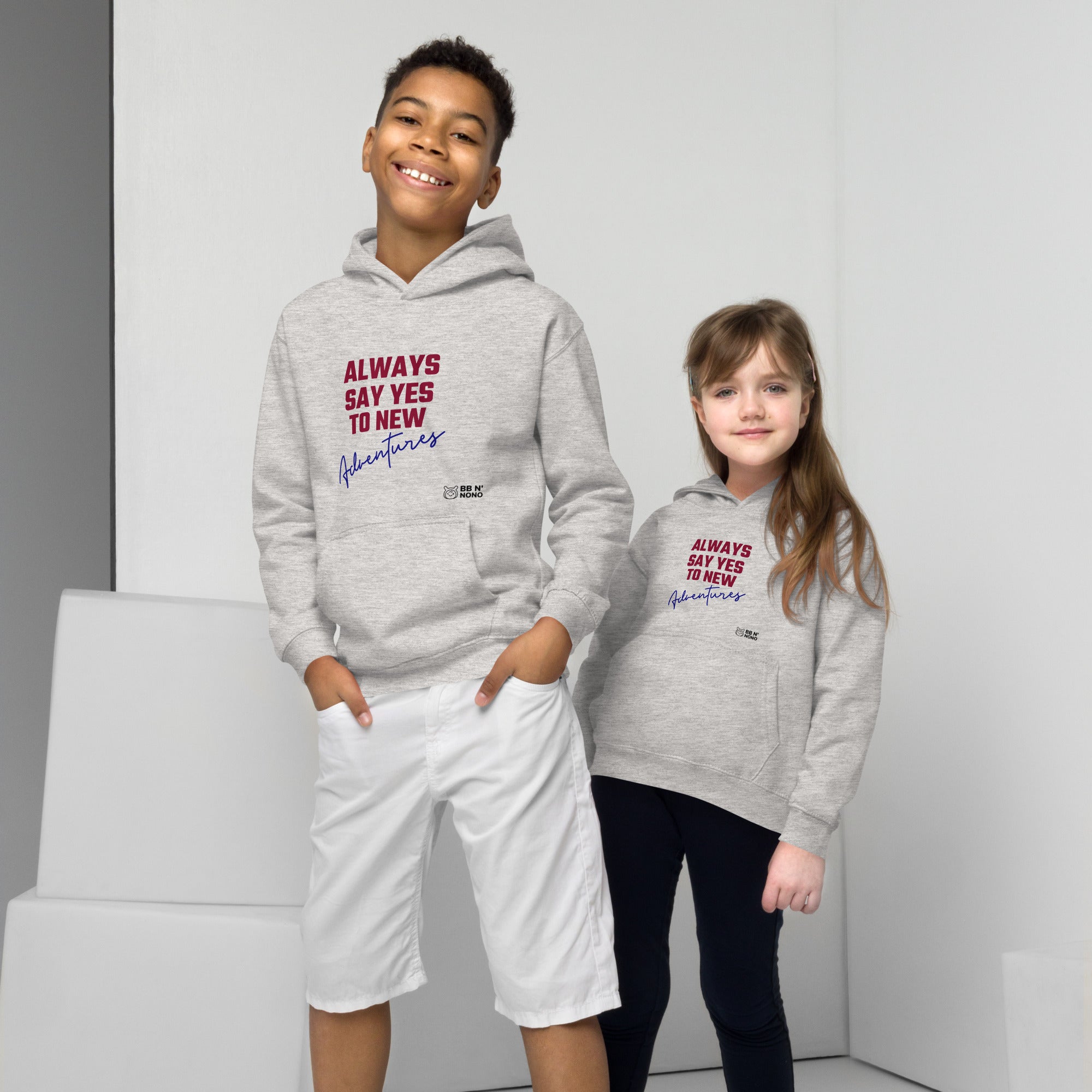 Always say yes to new, adventurer - Kids Hoodie