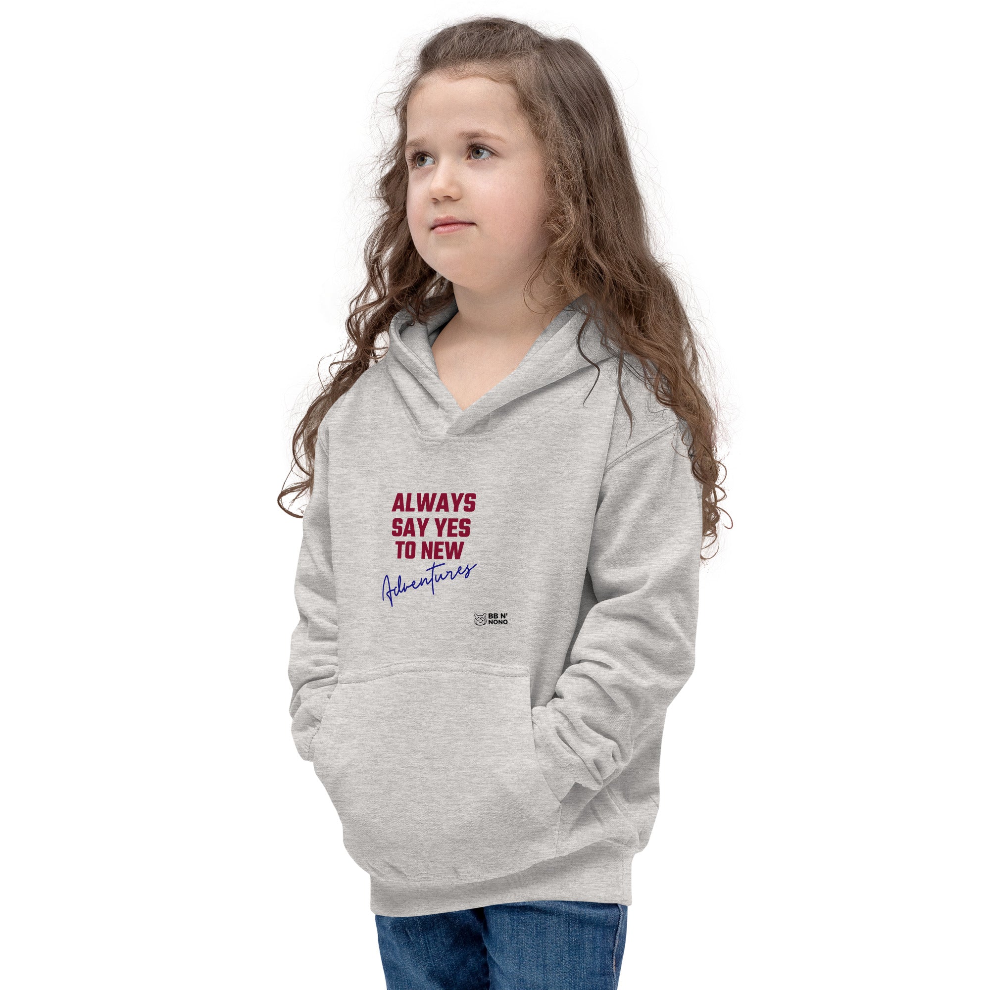 Always say yes to new, adventurer - Kids Hoodie