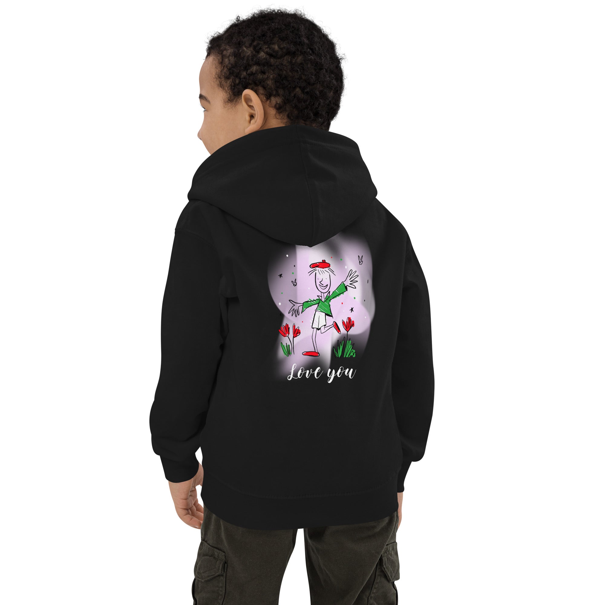 Love you - Kids Hoodie (back print)