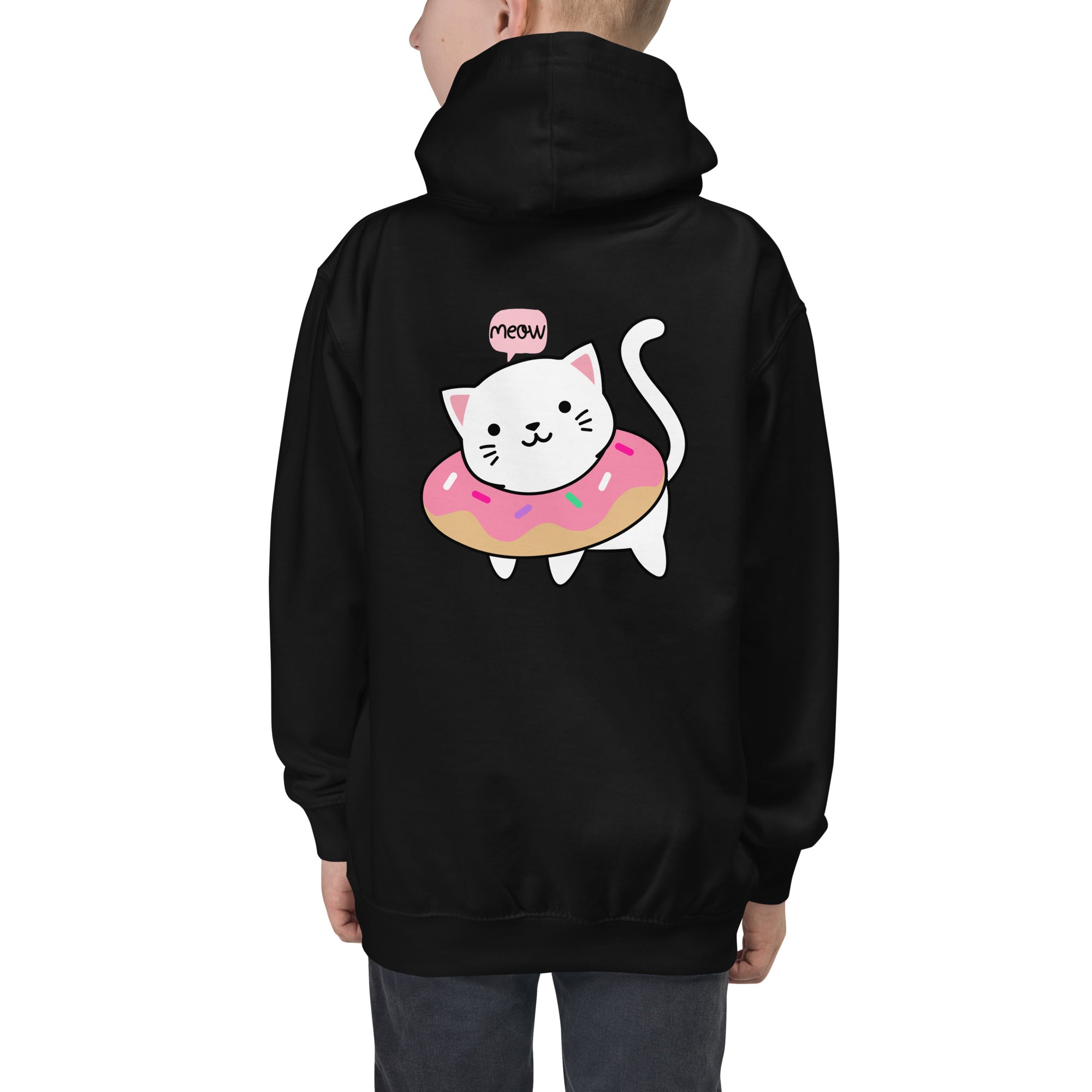 Meow V2 - Kids Hoodie (back print)