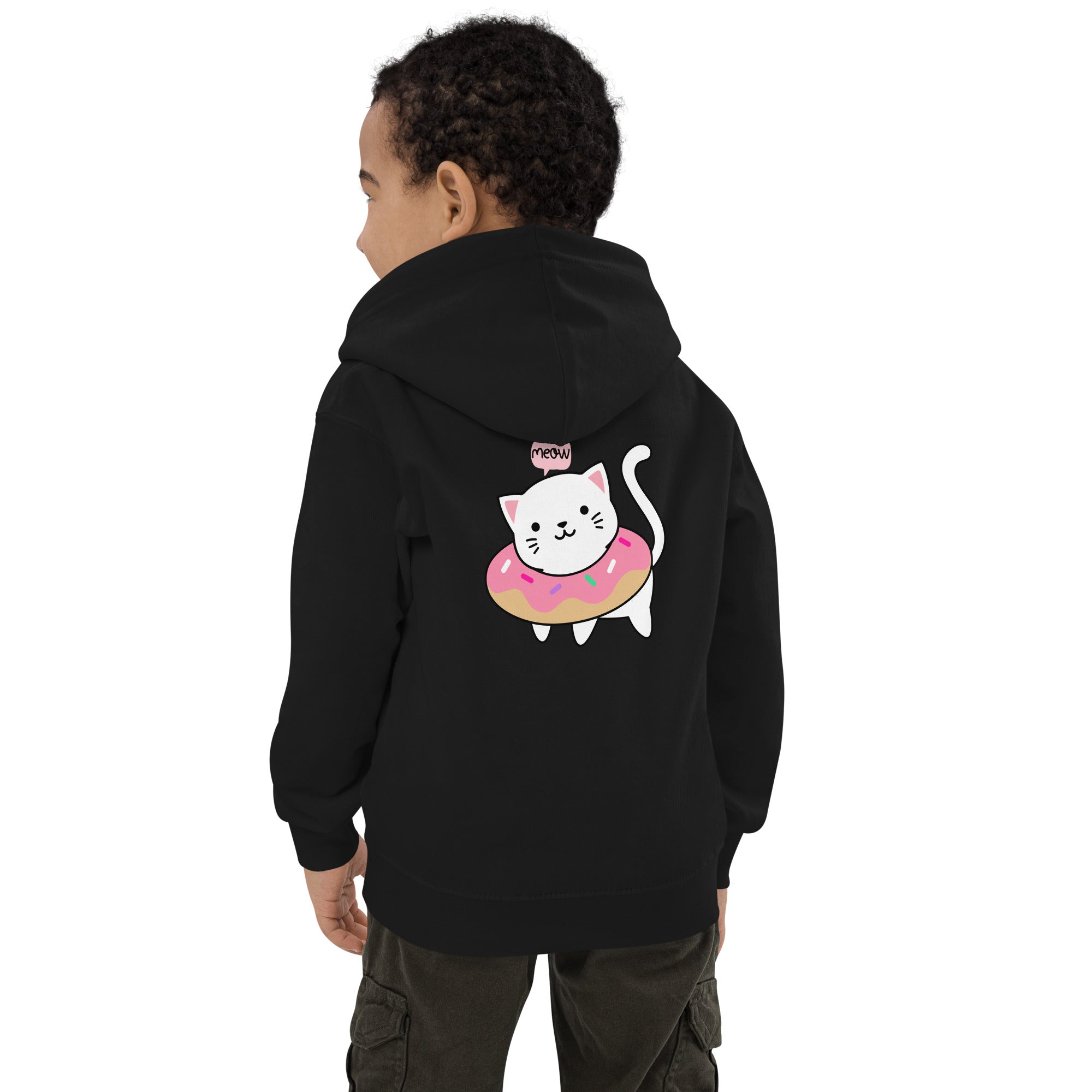 Meow V2 - Kids Hoodie (back print)