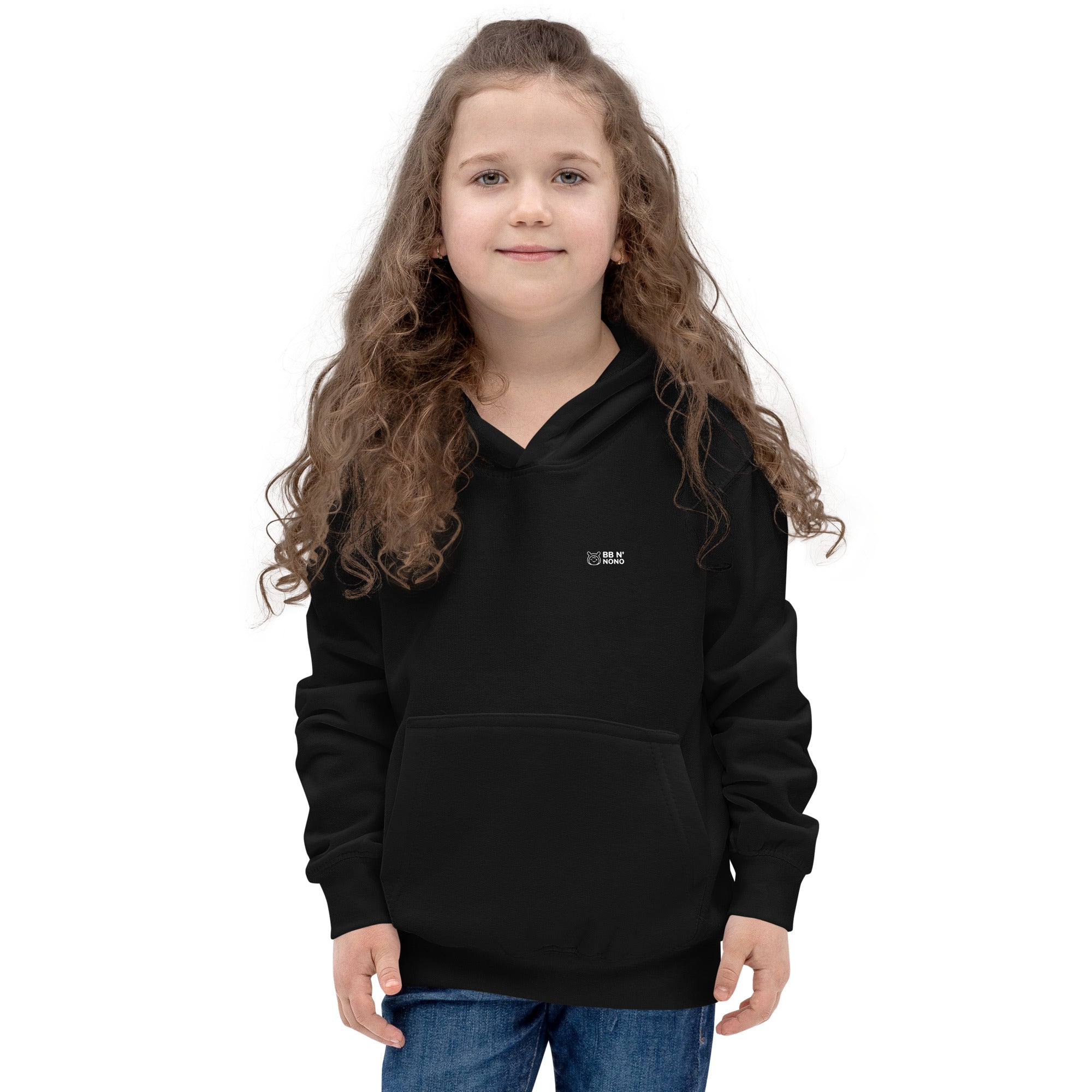 Always say yes to new, adventurer - Kids Hoodie (back print) (rainbow)