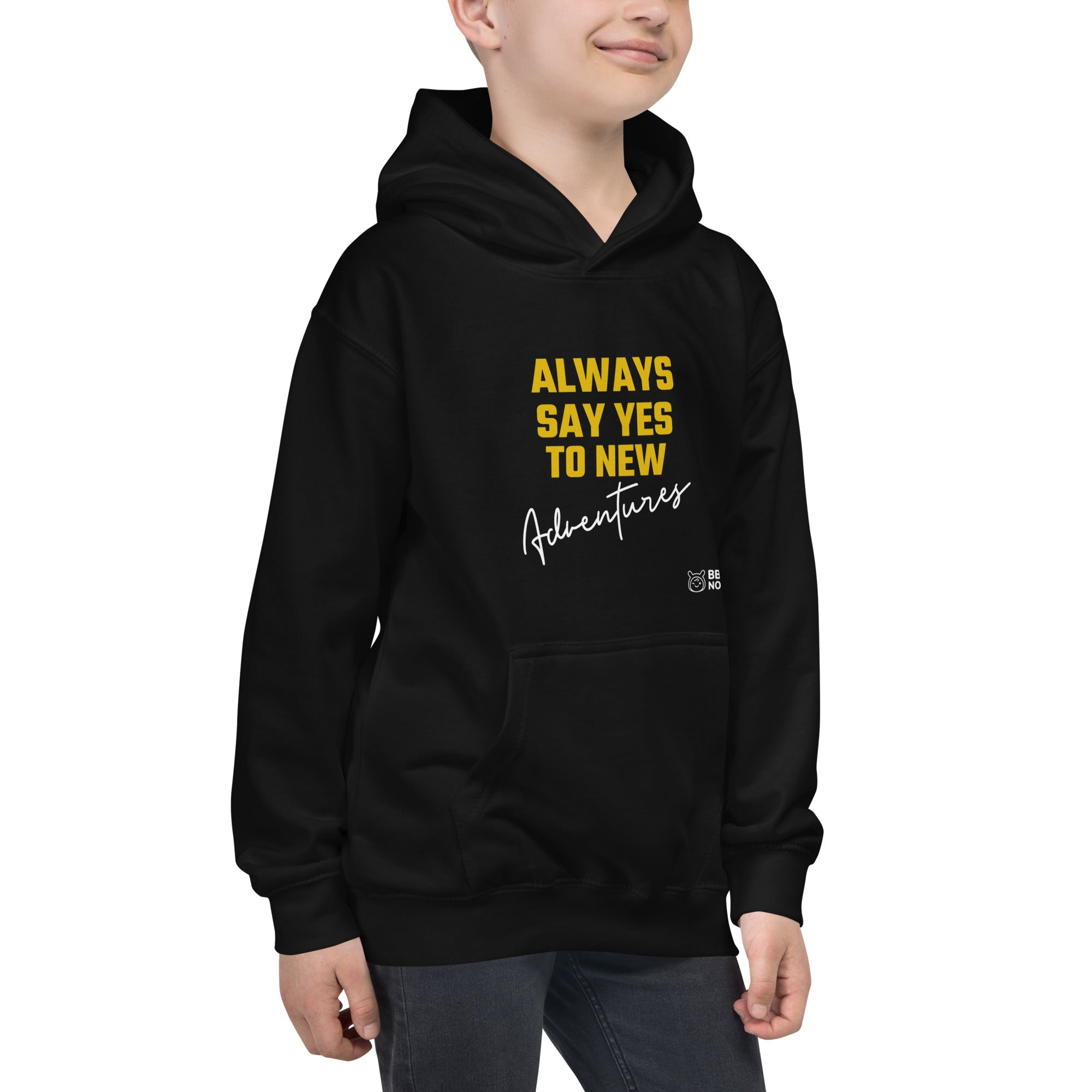 Always say yes to new, adventurer - Kids Hoodie