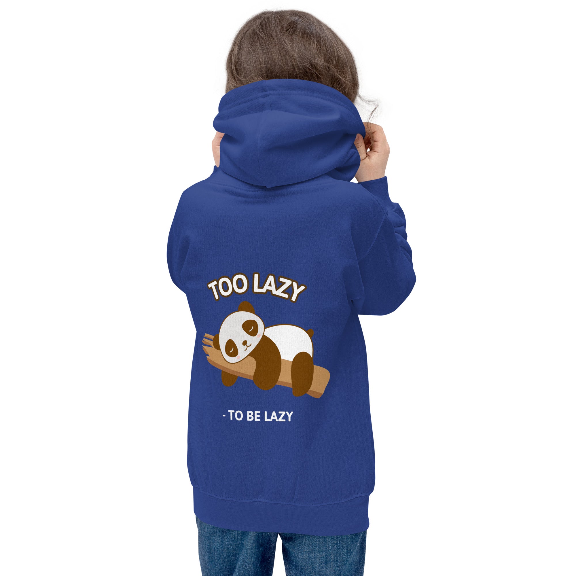 Too lazy to be lazy - Kids Hoodie (back print)