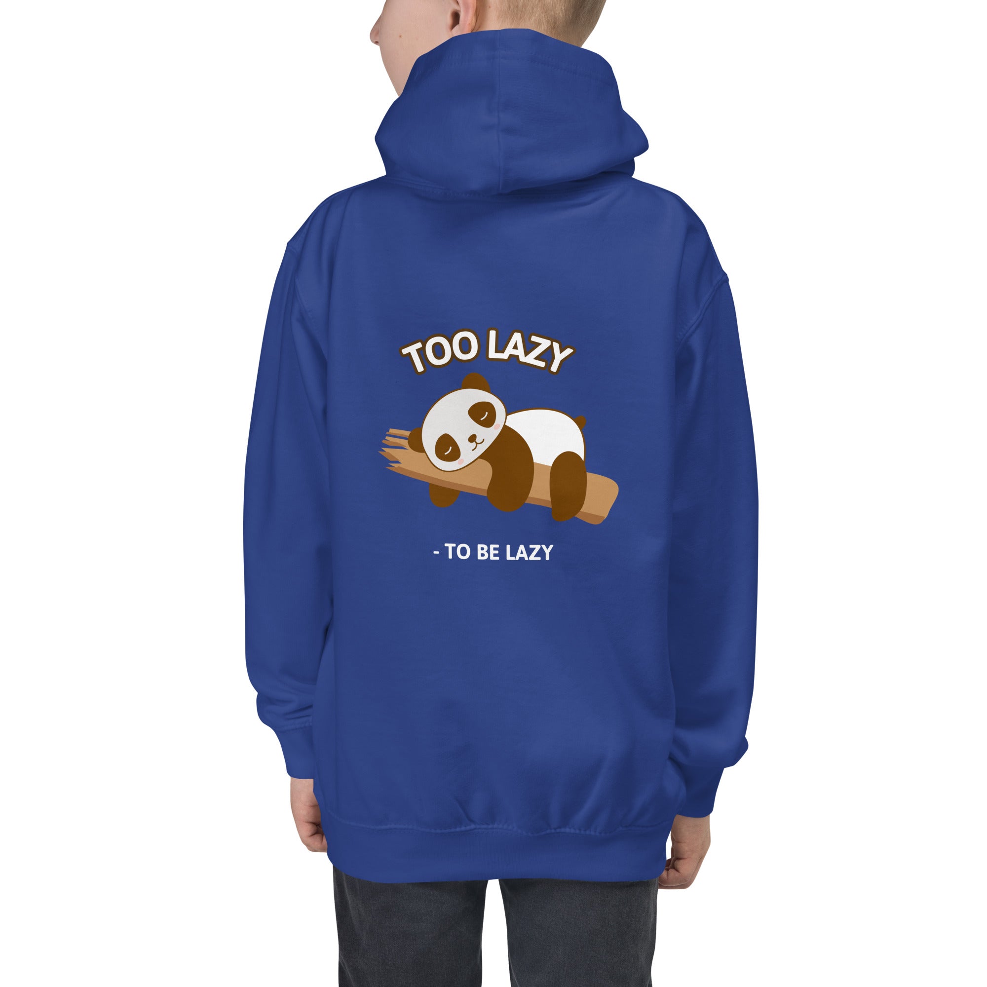 Too lazy to be lazy - Kids Hoodie (back print)