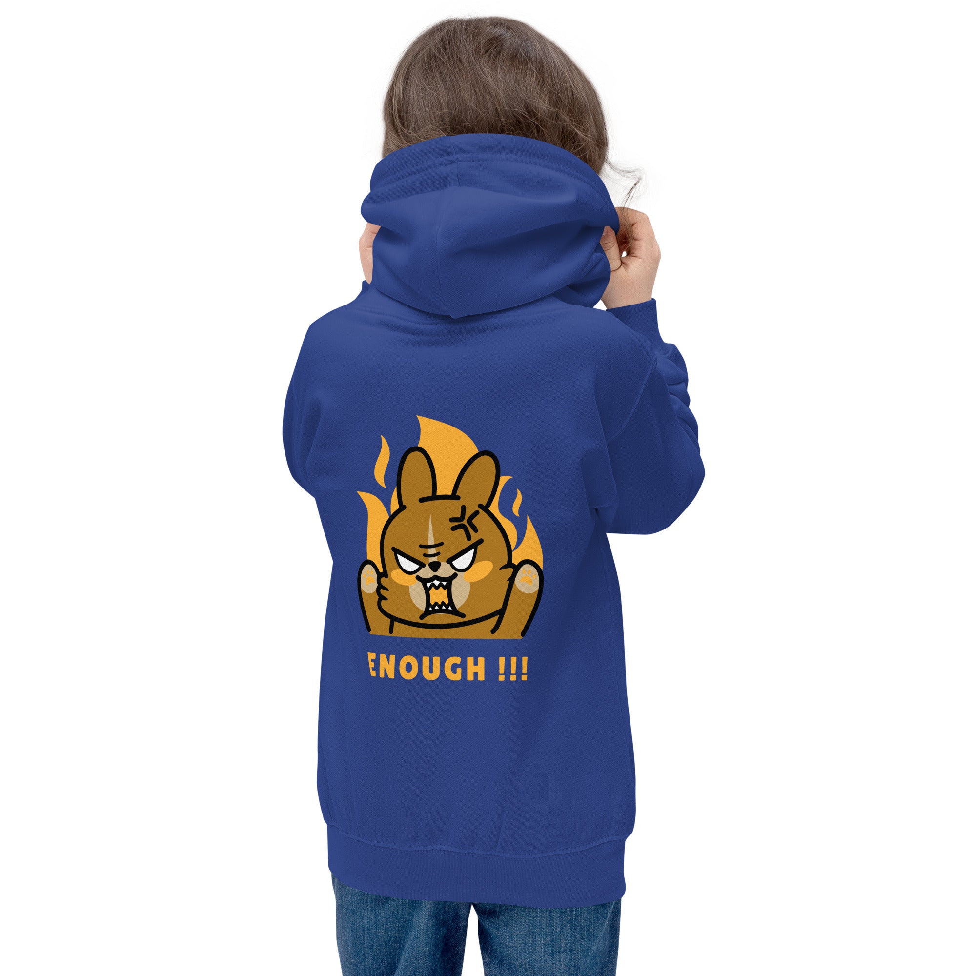 Enough!! - Kids Hoodie (back print)