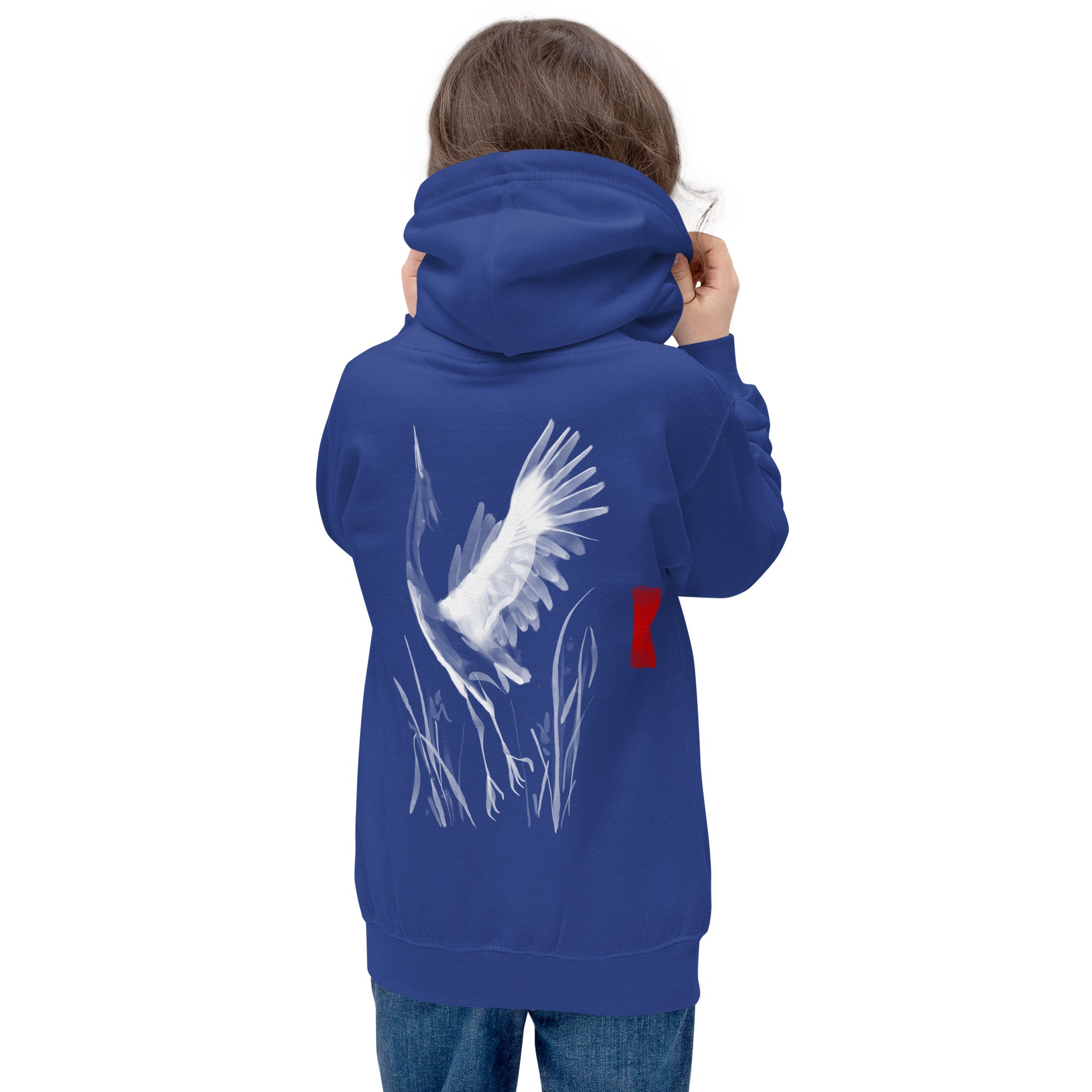 Sumi-e style - Kids Hoodie (back print)