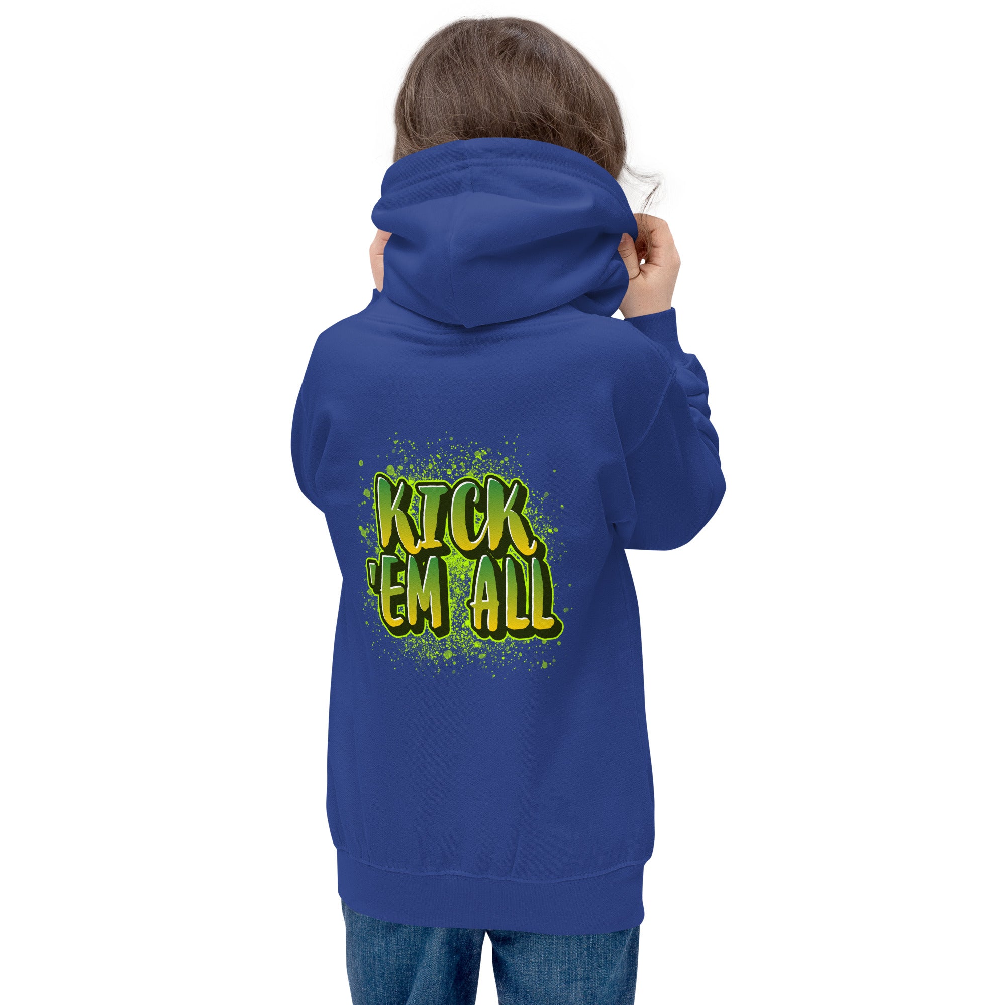 Kick'em all - Kids Hoodie (back print)