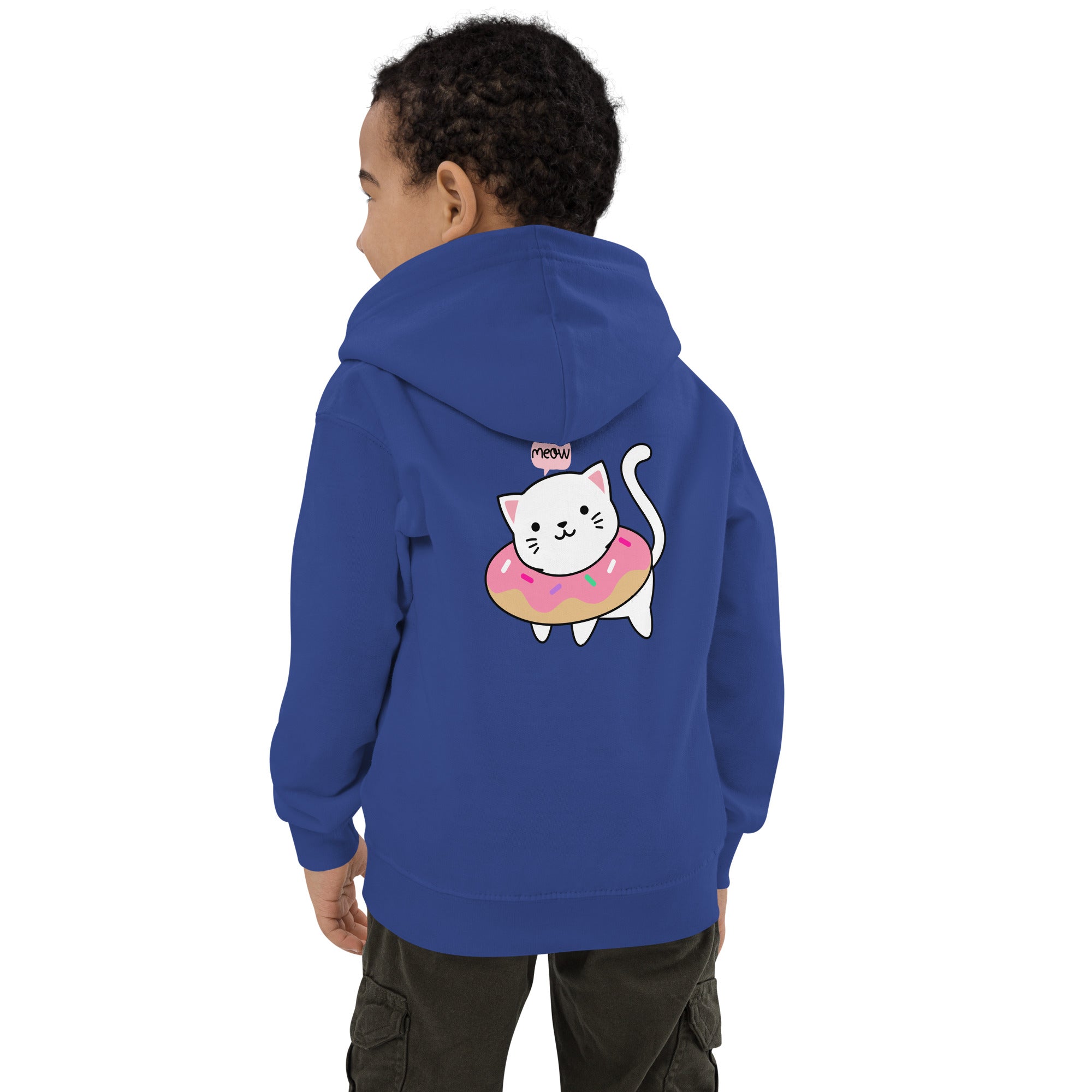 Meow V2 - Kids Hoodie (back print)