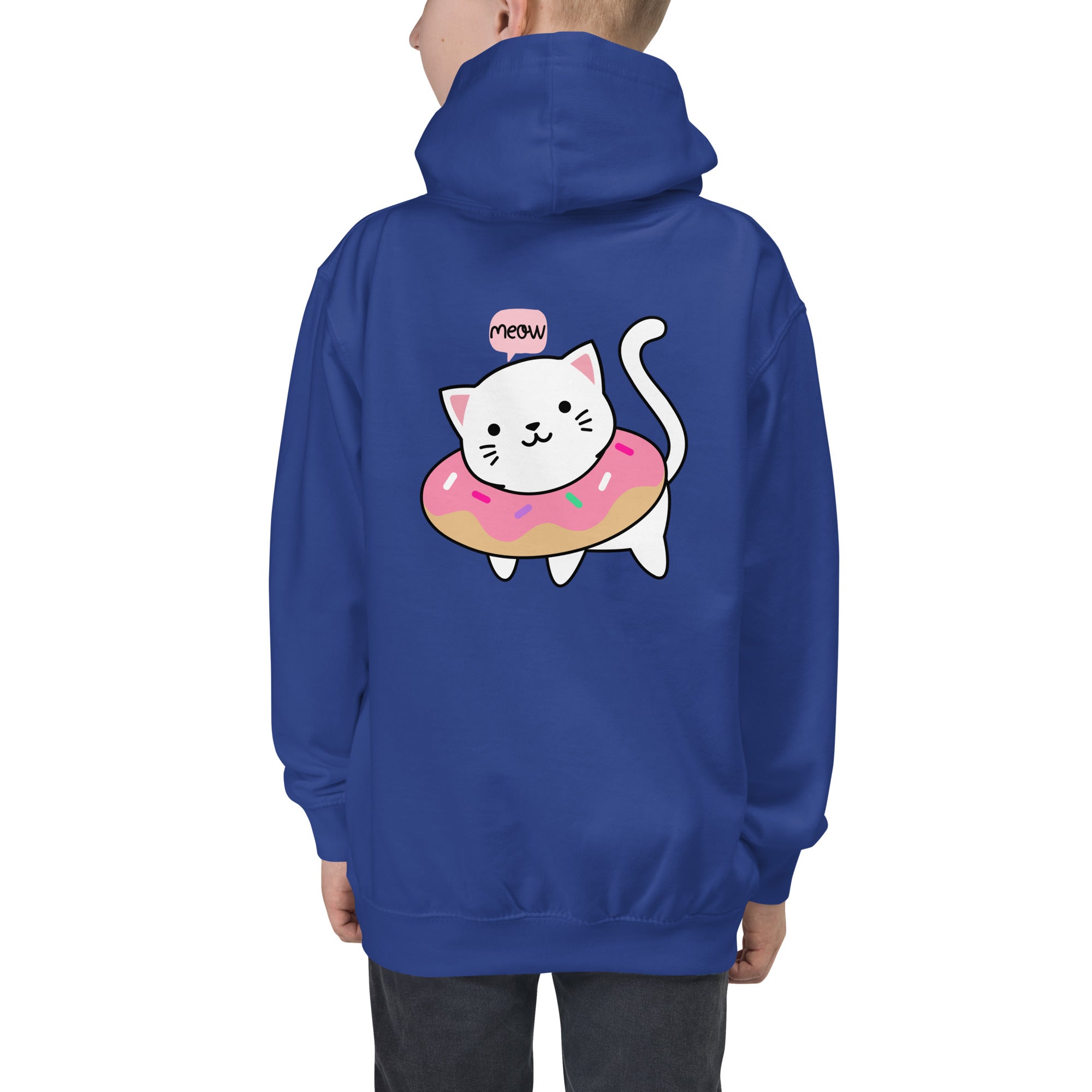 Meow V2 - Kids Hoodie (back print)