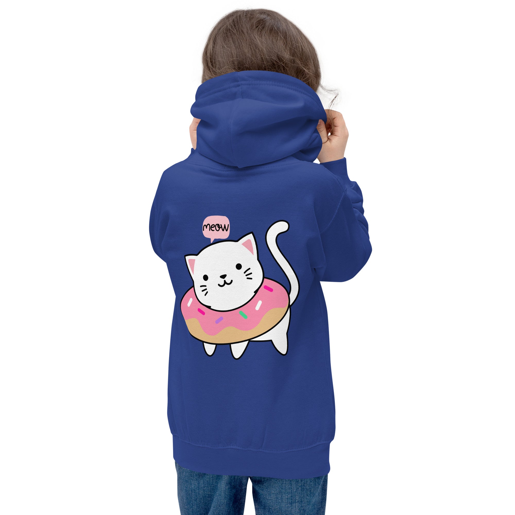 Meow V2 - Kids Hoodie (back print)