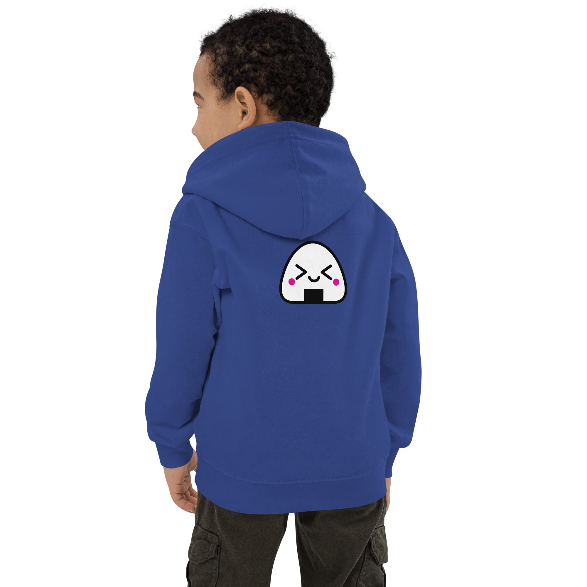 Kawaii Onigiri - Kids Hoodie (back print)