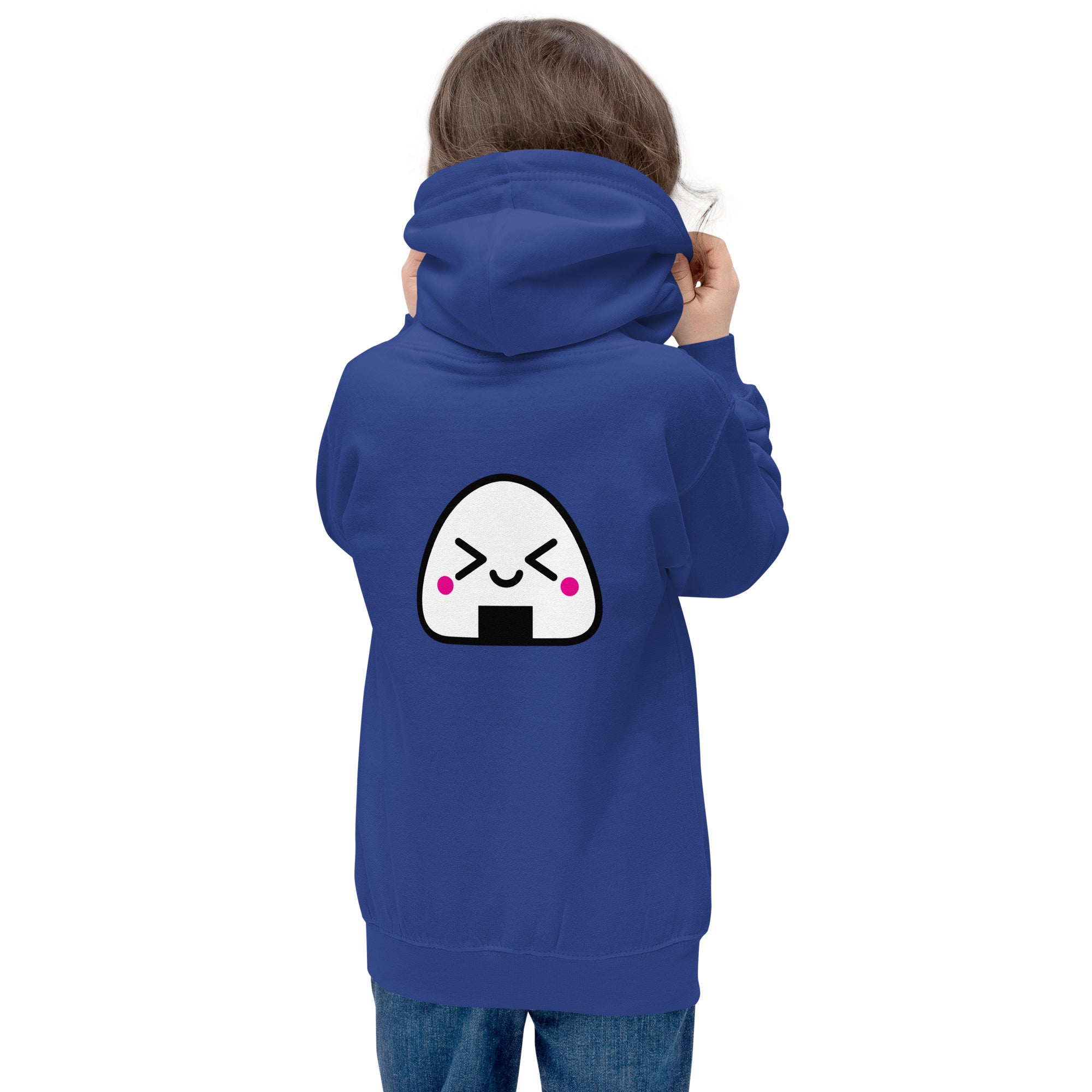 Kawaii Onigiri - Kids Hoodie (back print)