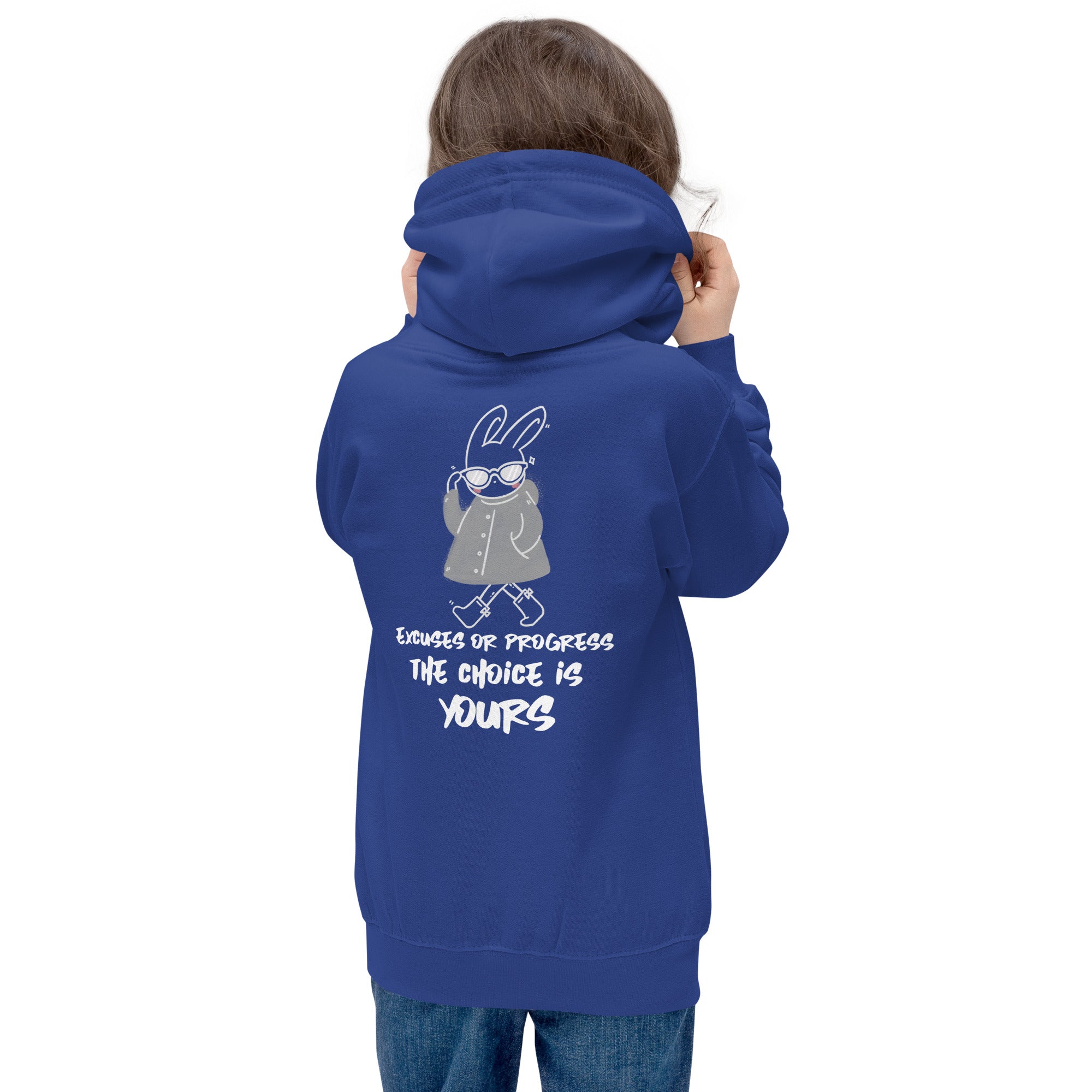 Excuses or Progress, the choice is yours - Kids Hoodie (back print)