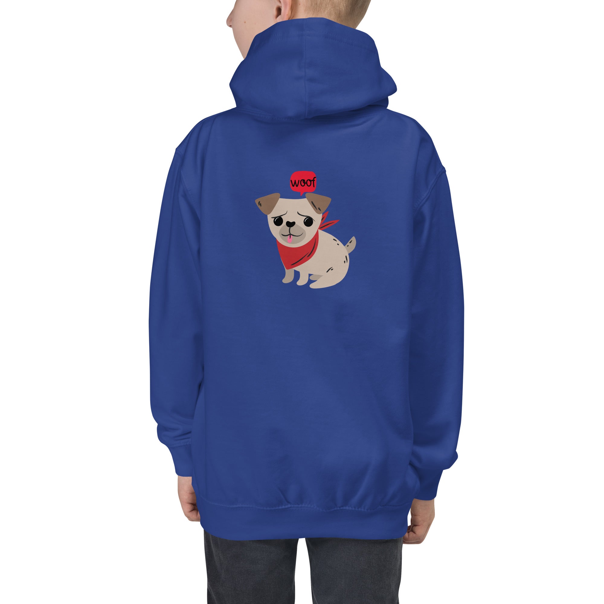 Woof V2 - Kids Hoodie (back print)