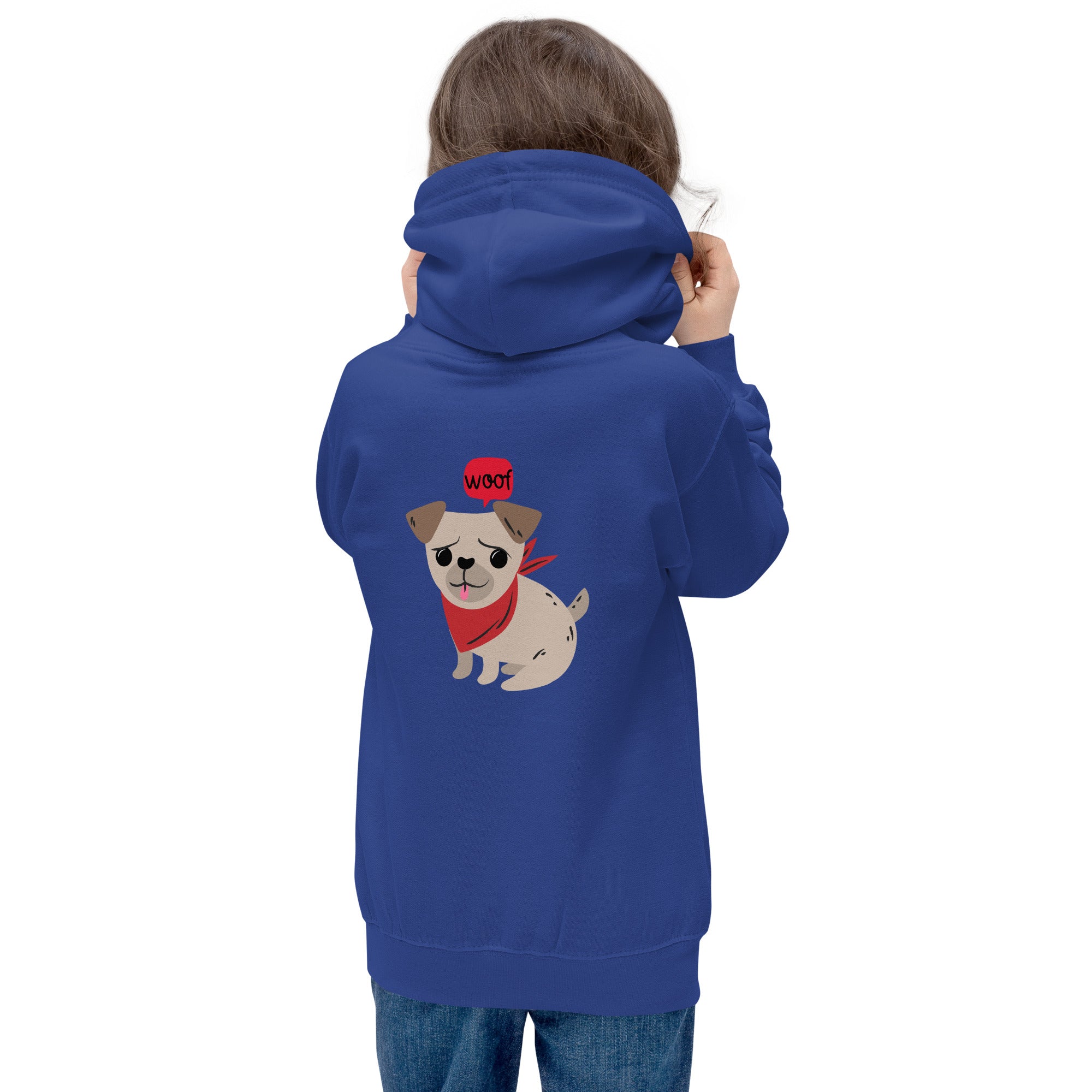 Woof V2 - Kids Hoodie (back print)