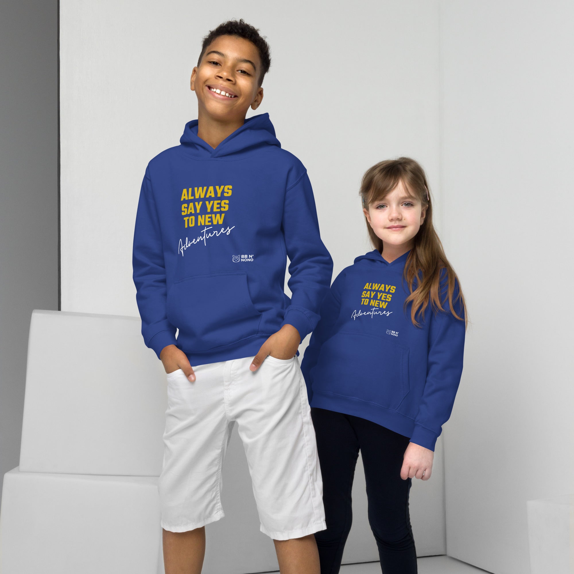 Always say yes to new, adventurer - Kids Hoodie