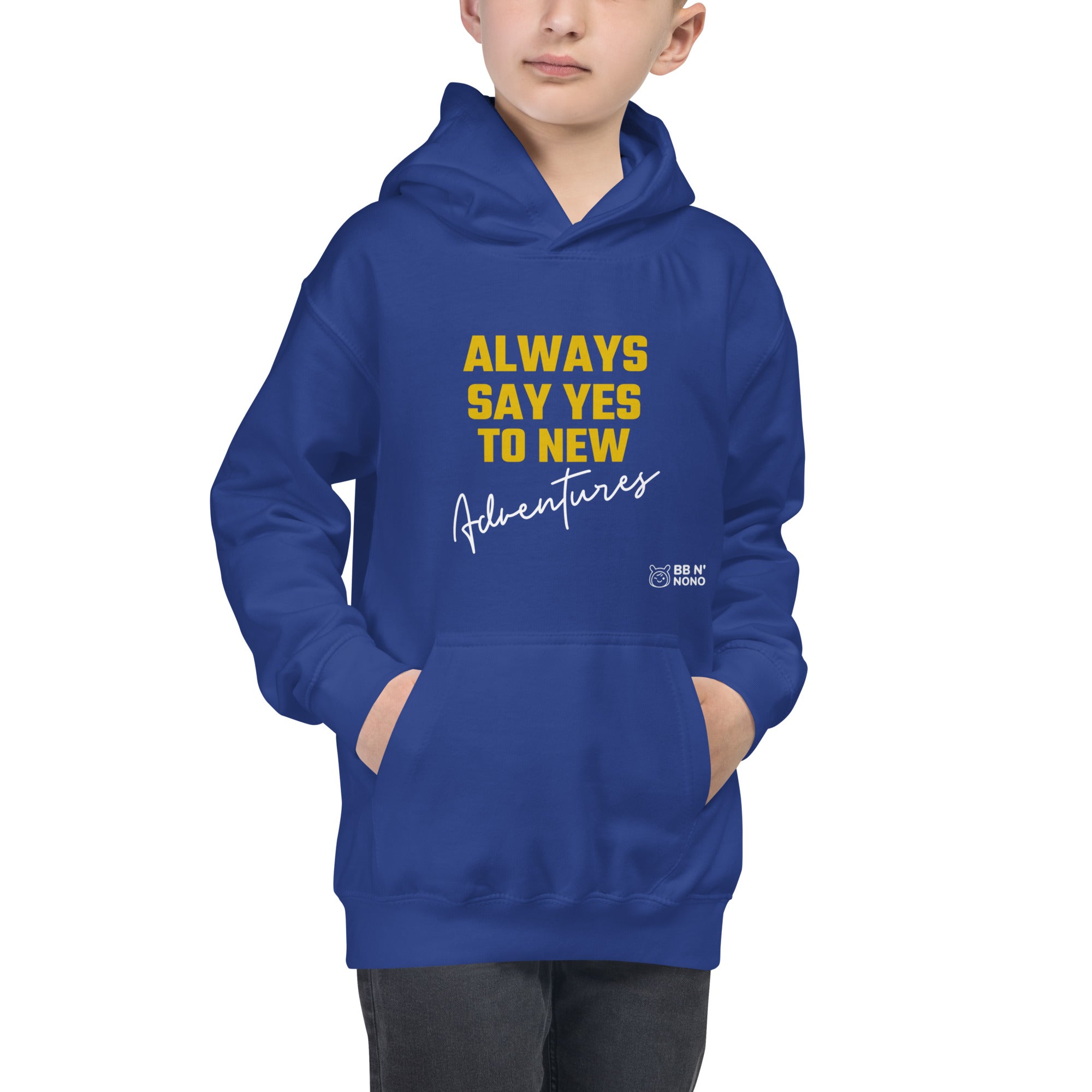 Always say yes to new, adventurer - Kids Hoodie