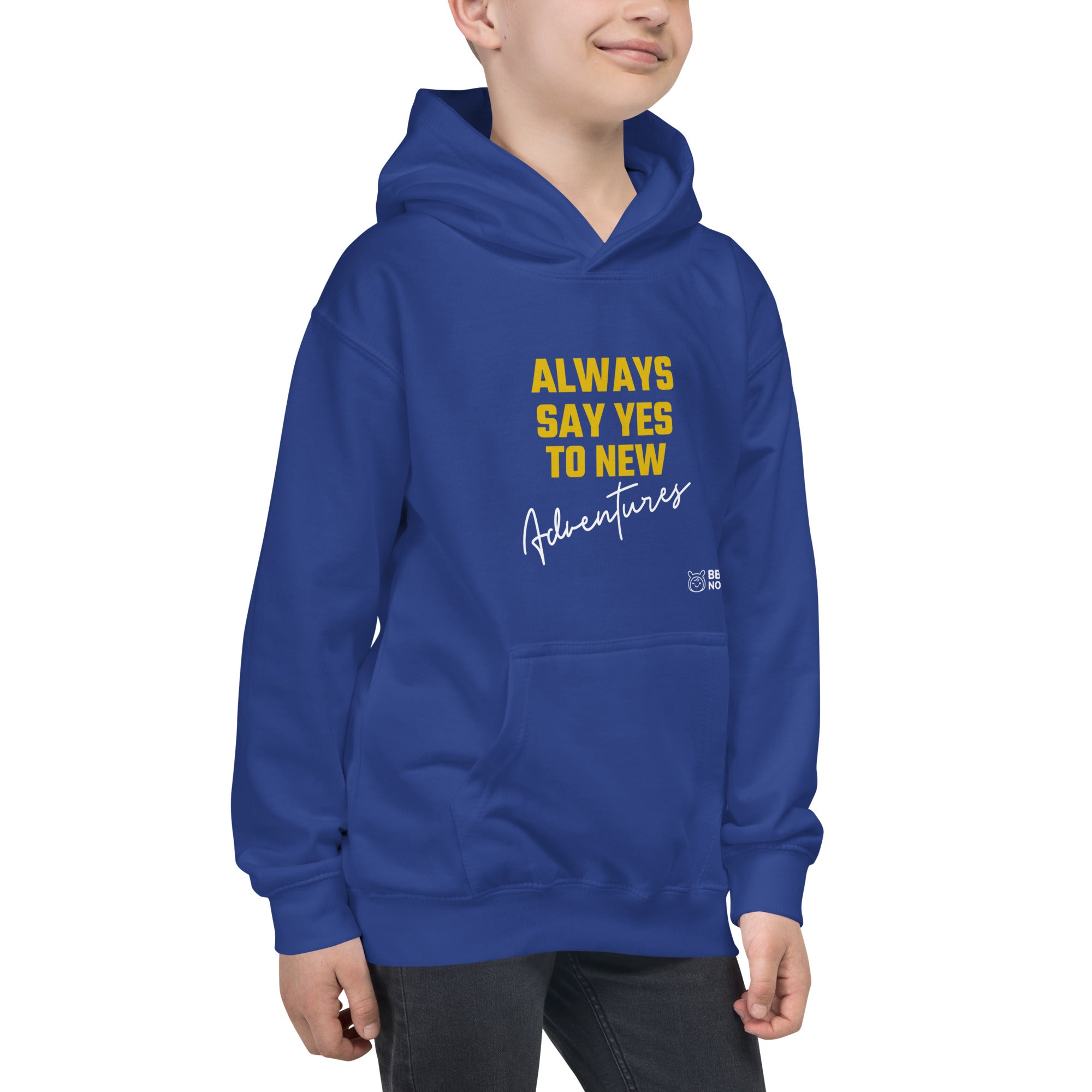 Always say yes to new, adventurer - Kids Hoodie