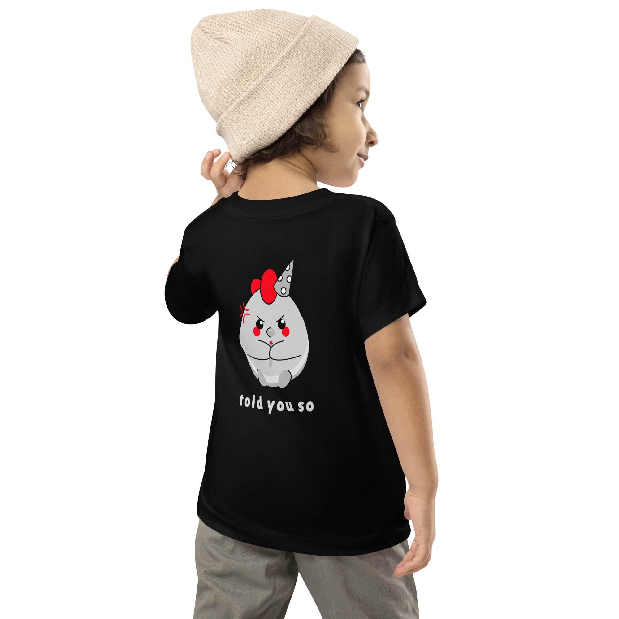 Told you so V - Toddler Short Sleeve Tee (back print)