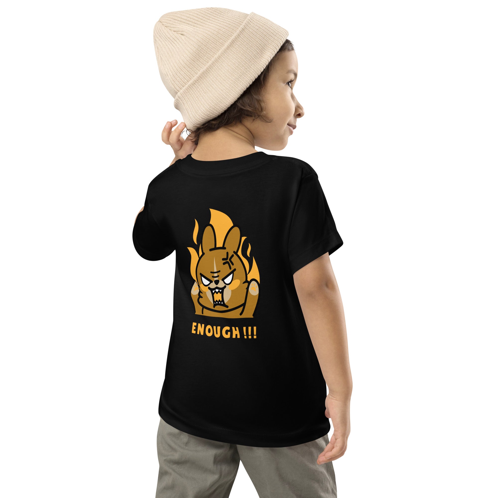 Enough!! - Toddler Short Sleeve Tee (back print)