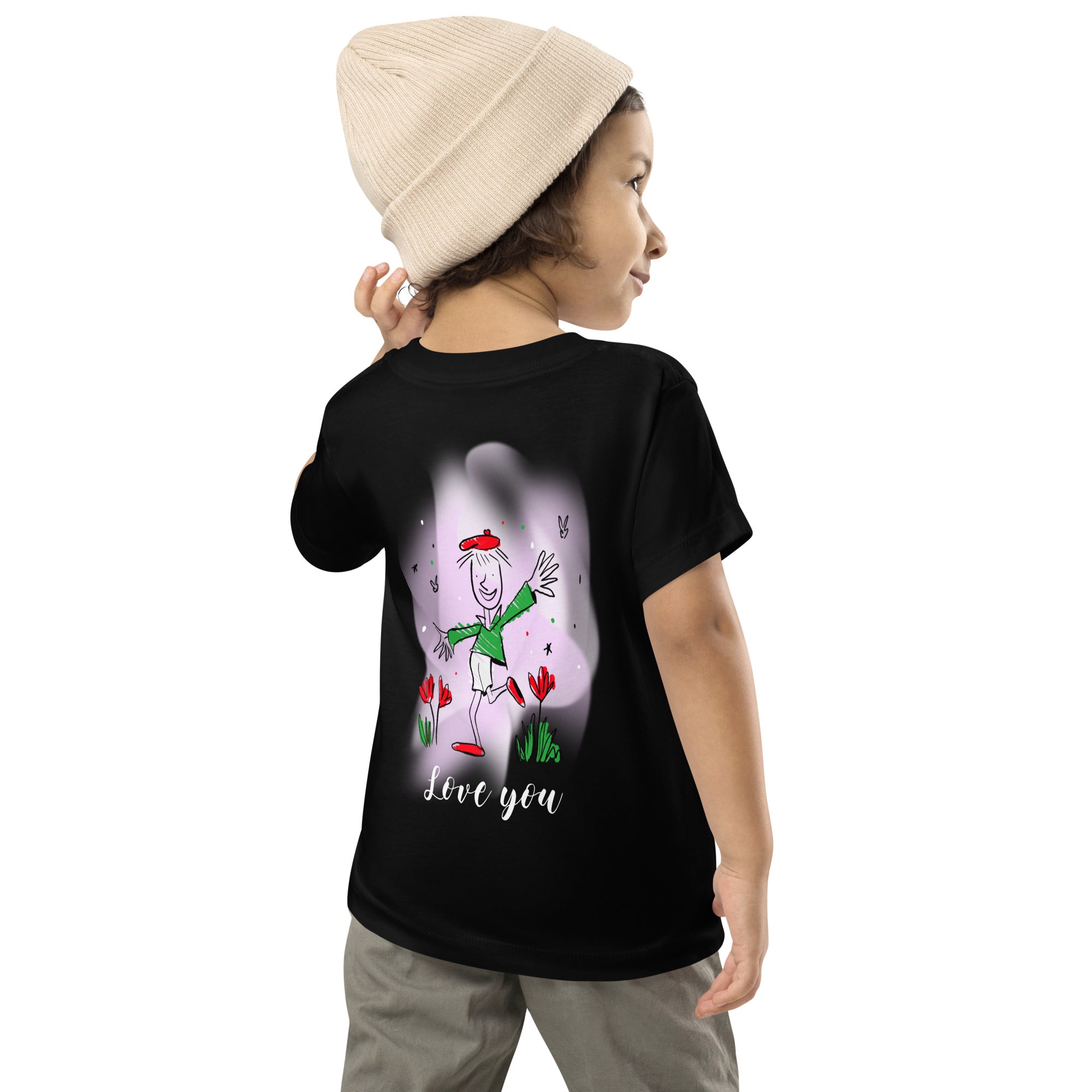 Love you - Toddler Short Sleeve Tee (back print)