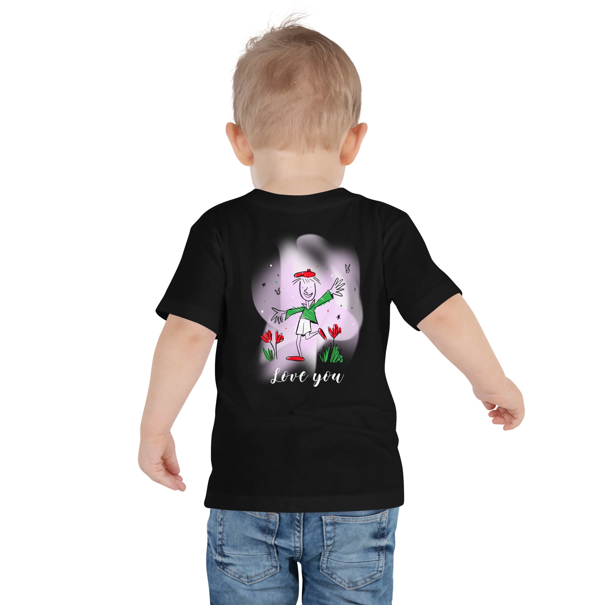 Love you - Toddler Short Sleeve Tee (back print)