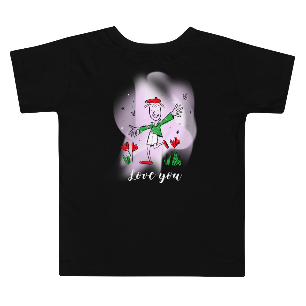 Love you - Toddler Short Sleeve Tee (back print)