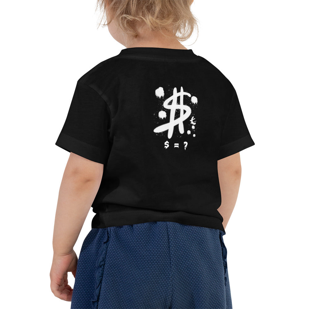 $ = ? - Toddler Short Sleeve Tee (back print)