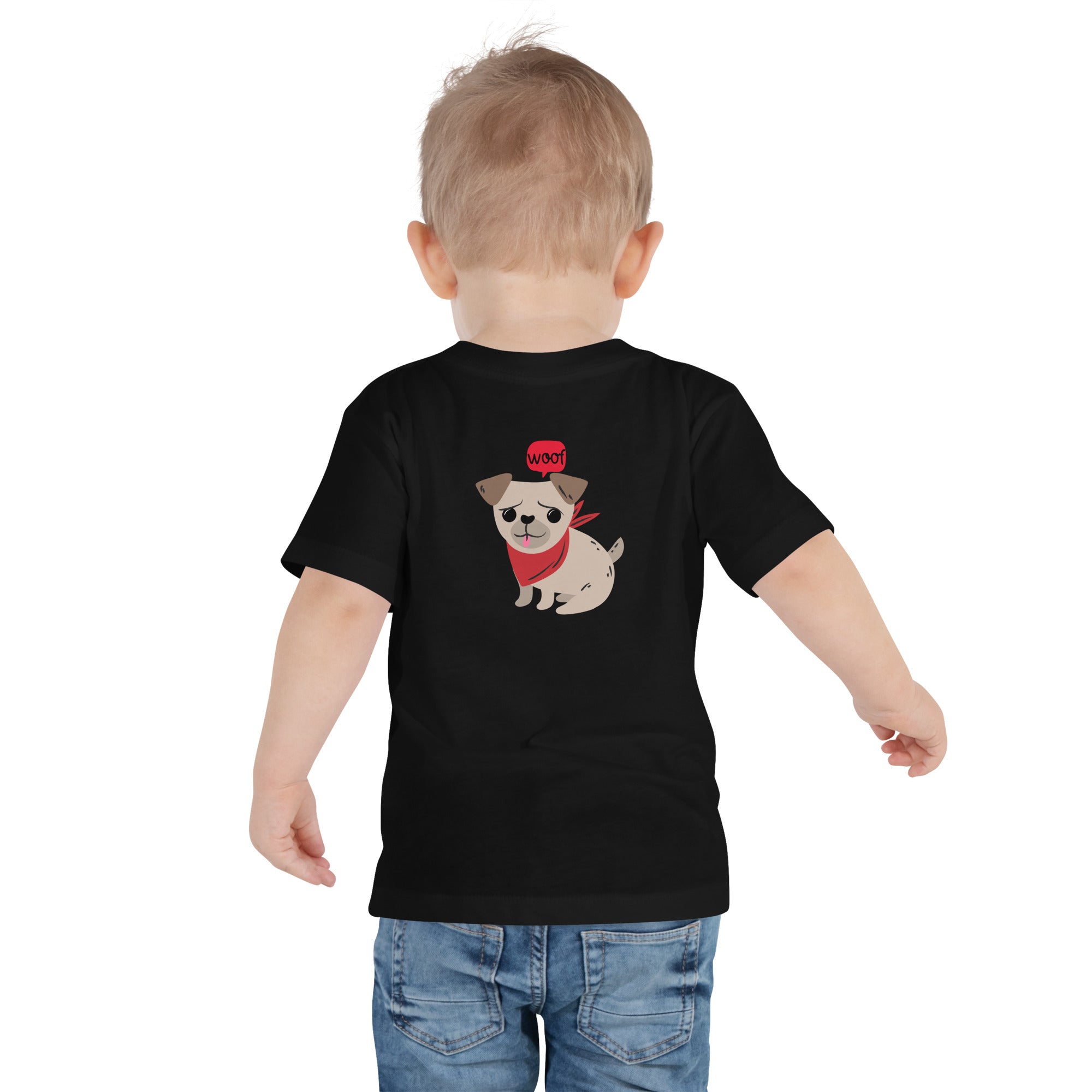 Woof V2 - Toddler Short Sleeve Tee (back print)