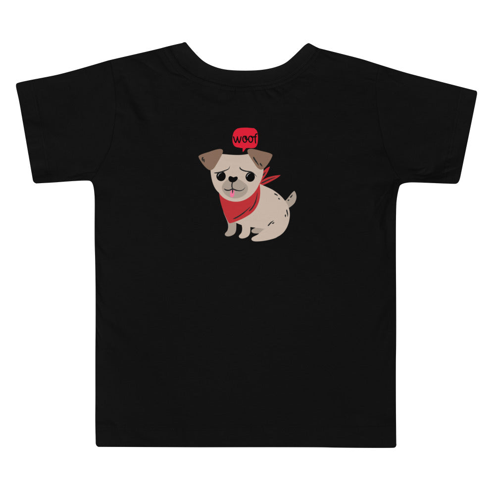 Woof V2 - Toddler Short Sleeve Tee (back print)