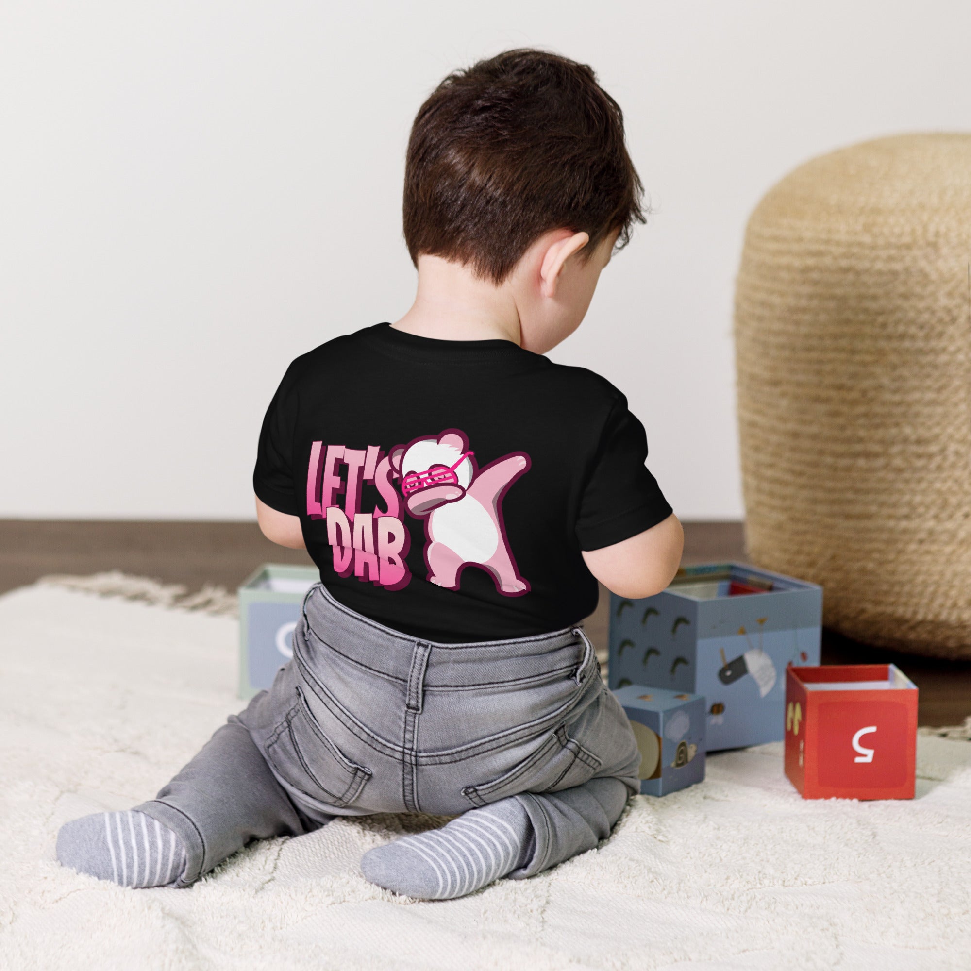 Let's dab - Toddler Short Sleeve Tee (back print)