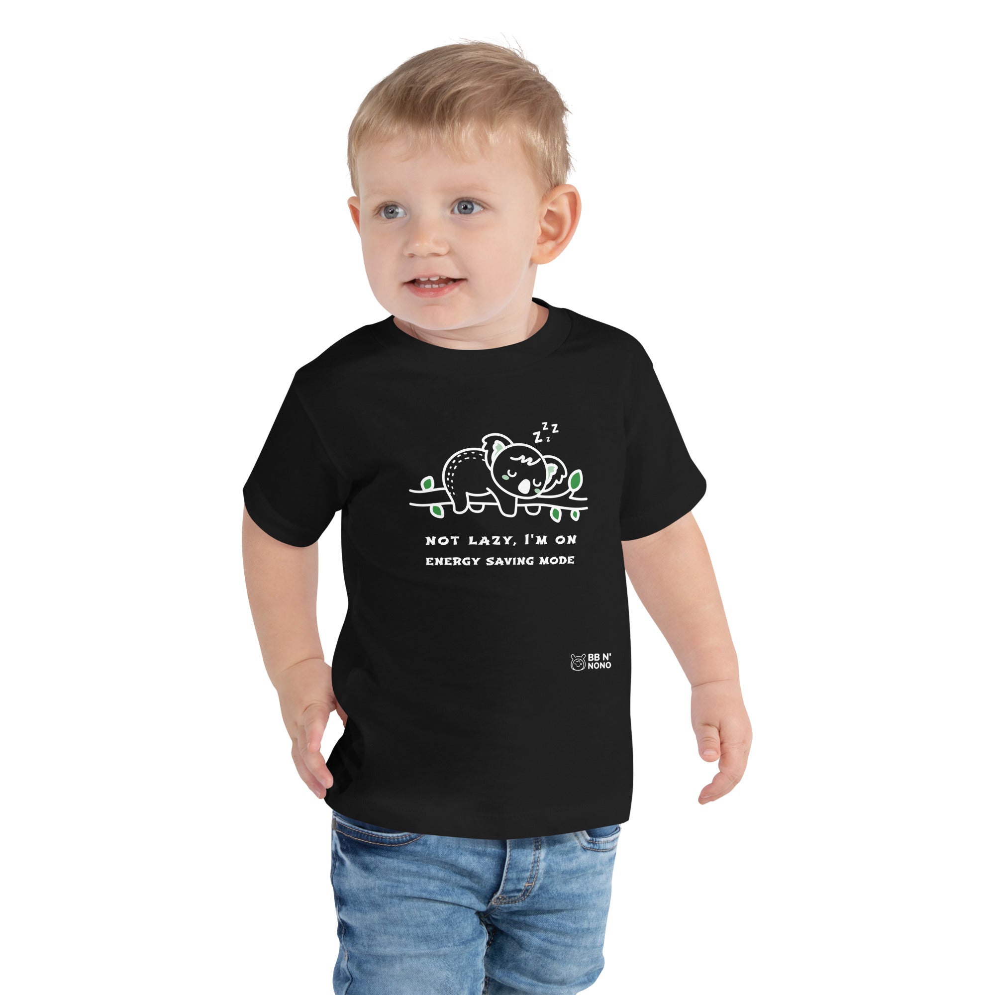 Not lazy, I'm on energy saving mode - Toddler Short Sleeve Tee