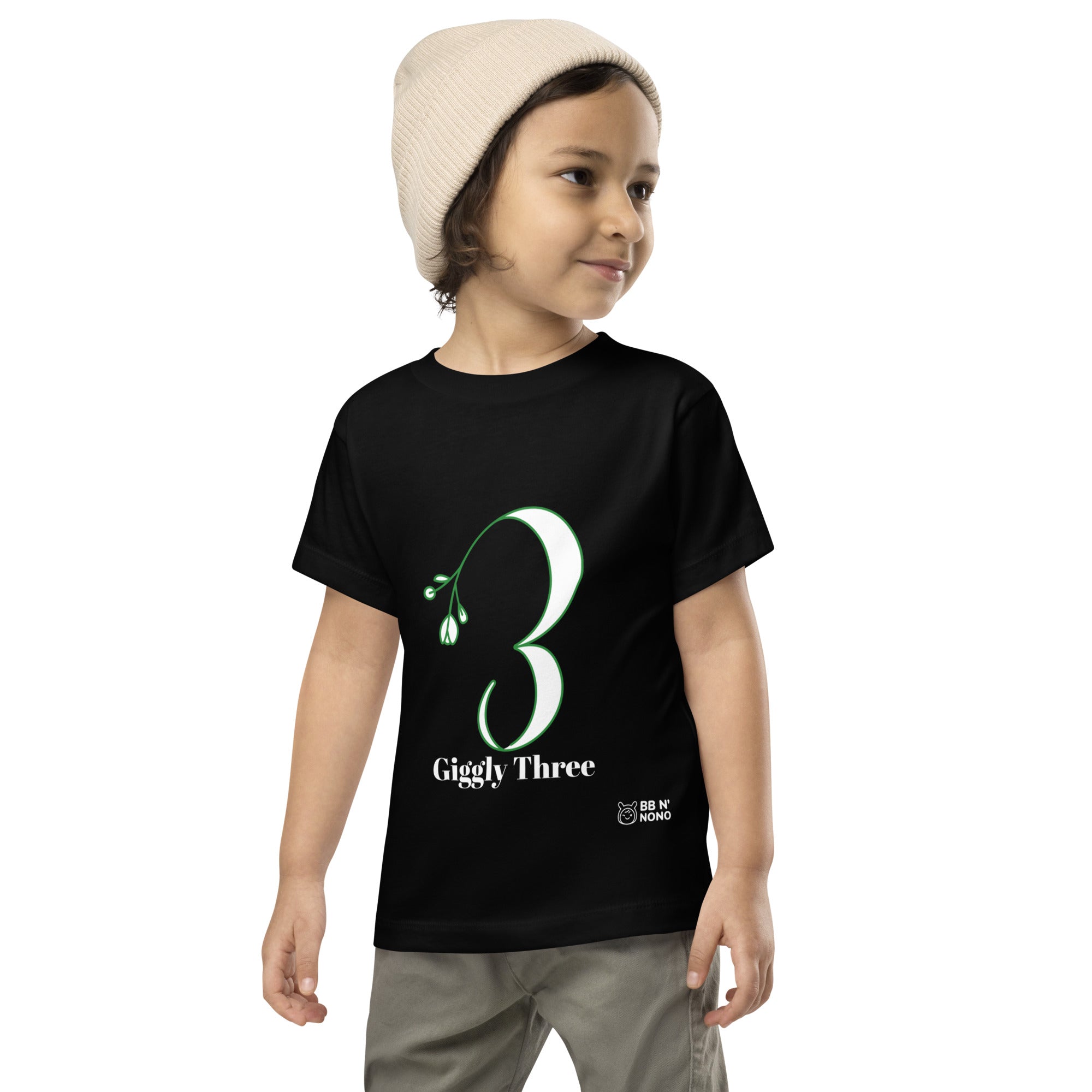 Giggly Three - Toddler Short Sleeve Tee