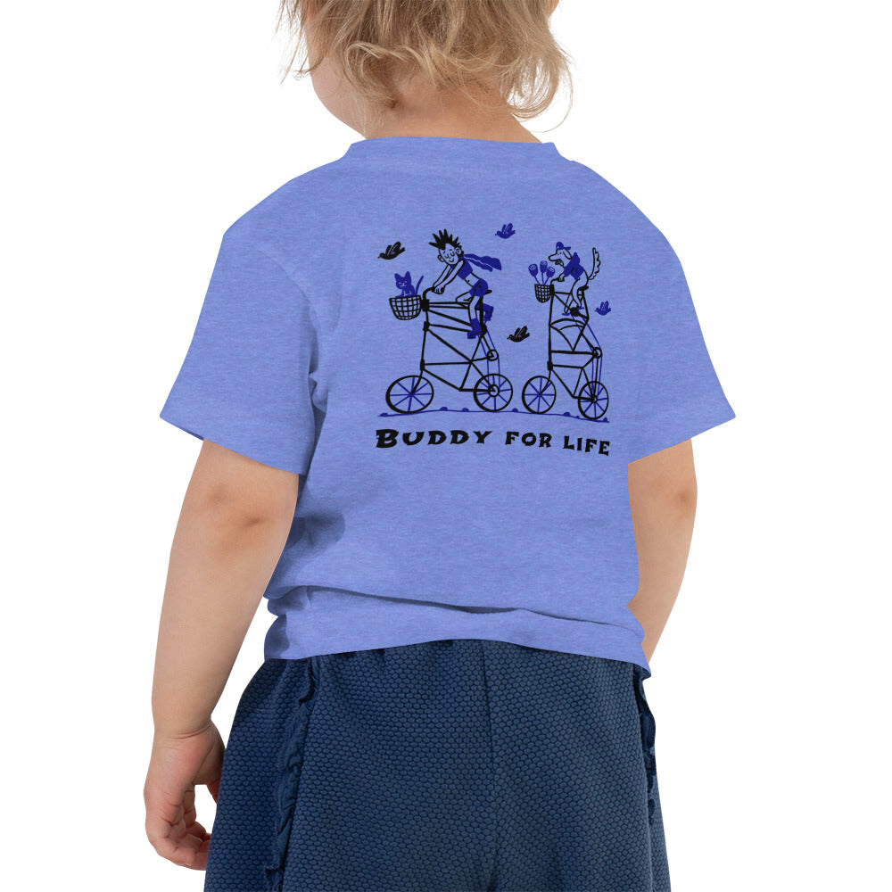 Buddy for life - Toddler Short Sleeve Tee (back print)