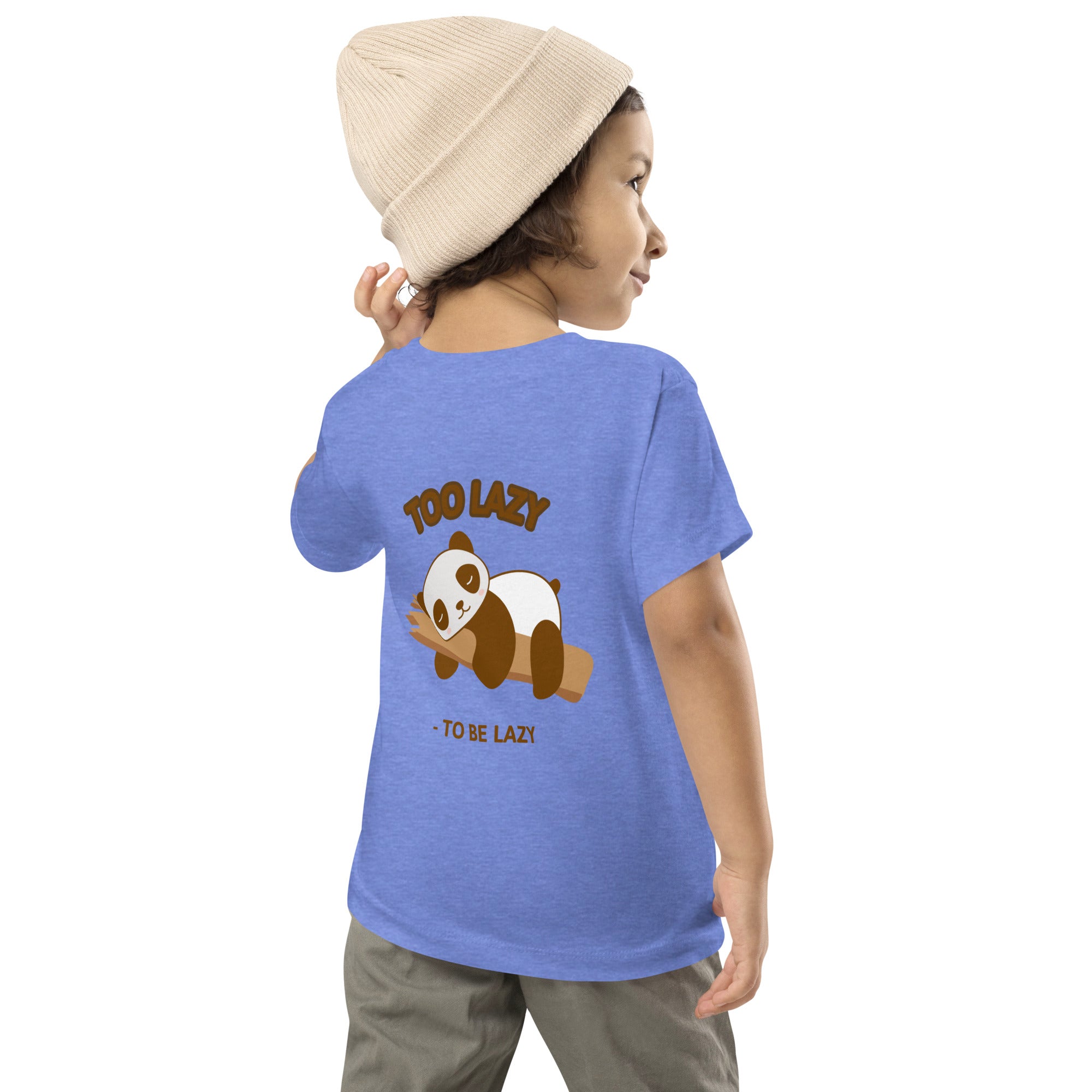 Too lazy to be lazy - Toddler Short Sleeve Tee (back print)