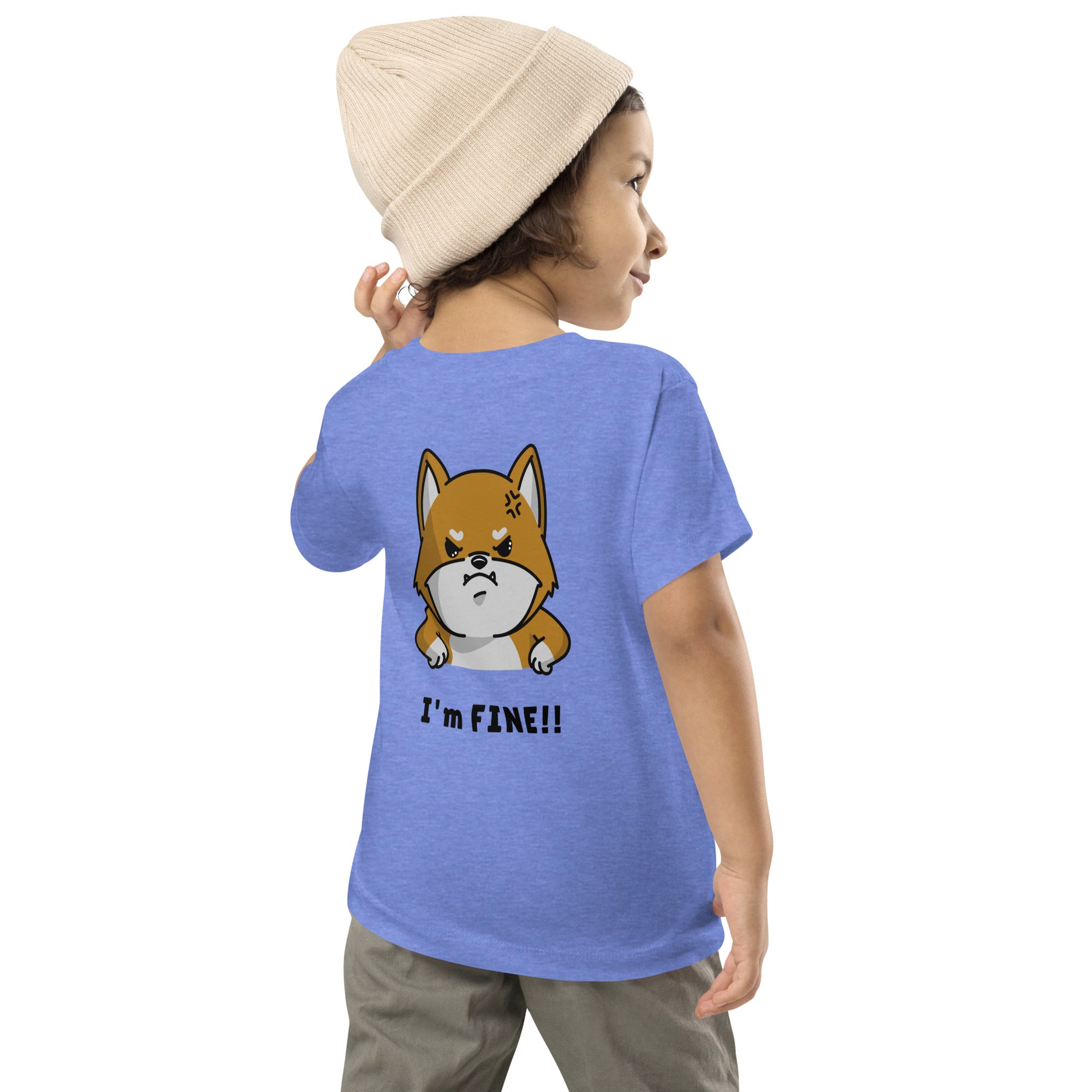 I'm fine - Toddler Short Sleeve Tee (back print)