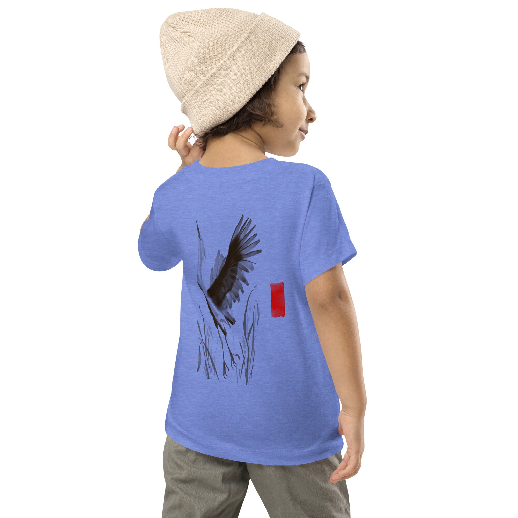 Sumi-e style - Toddler Short Sleeve Tee (back print)