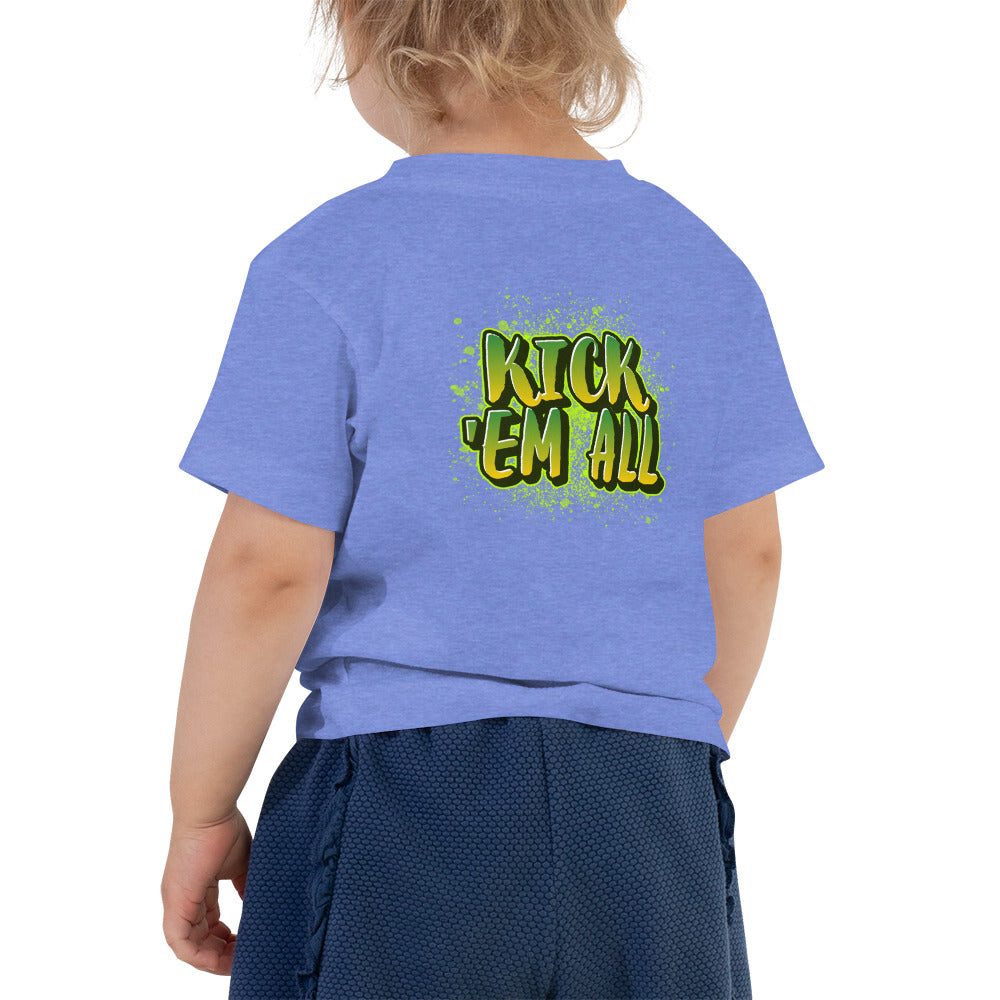 Kick'em all - Toddler Short Sleeve Tee (back print)