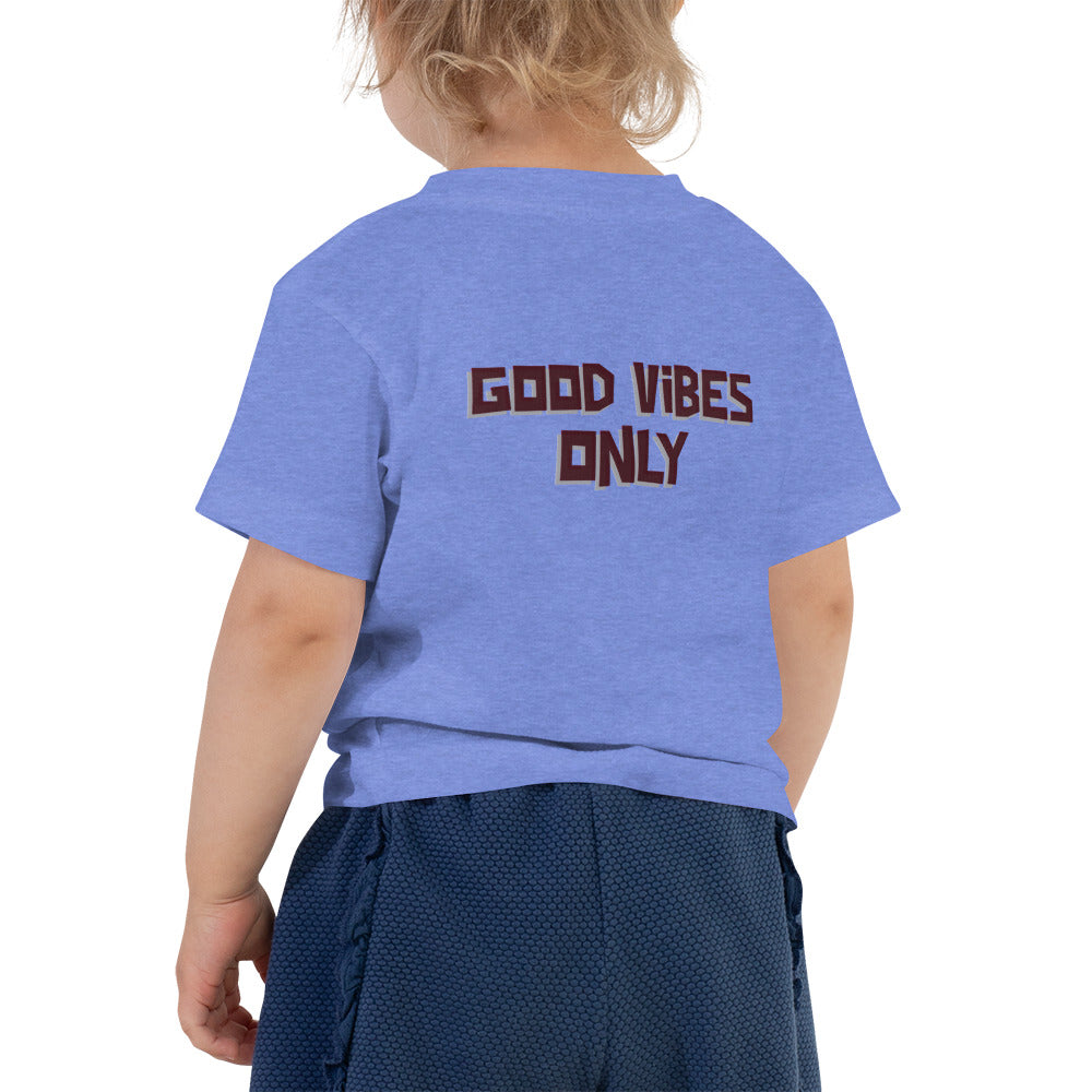 Good vibes only - Toddler Short Sleeve Tee (back print)