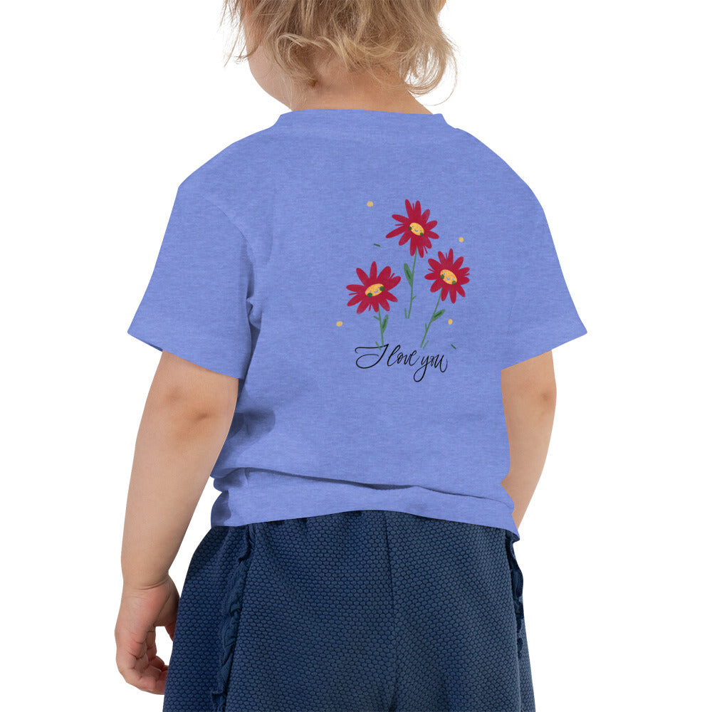 I love You - Toddler Short Sleeve Tee (back print)