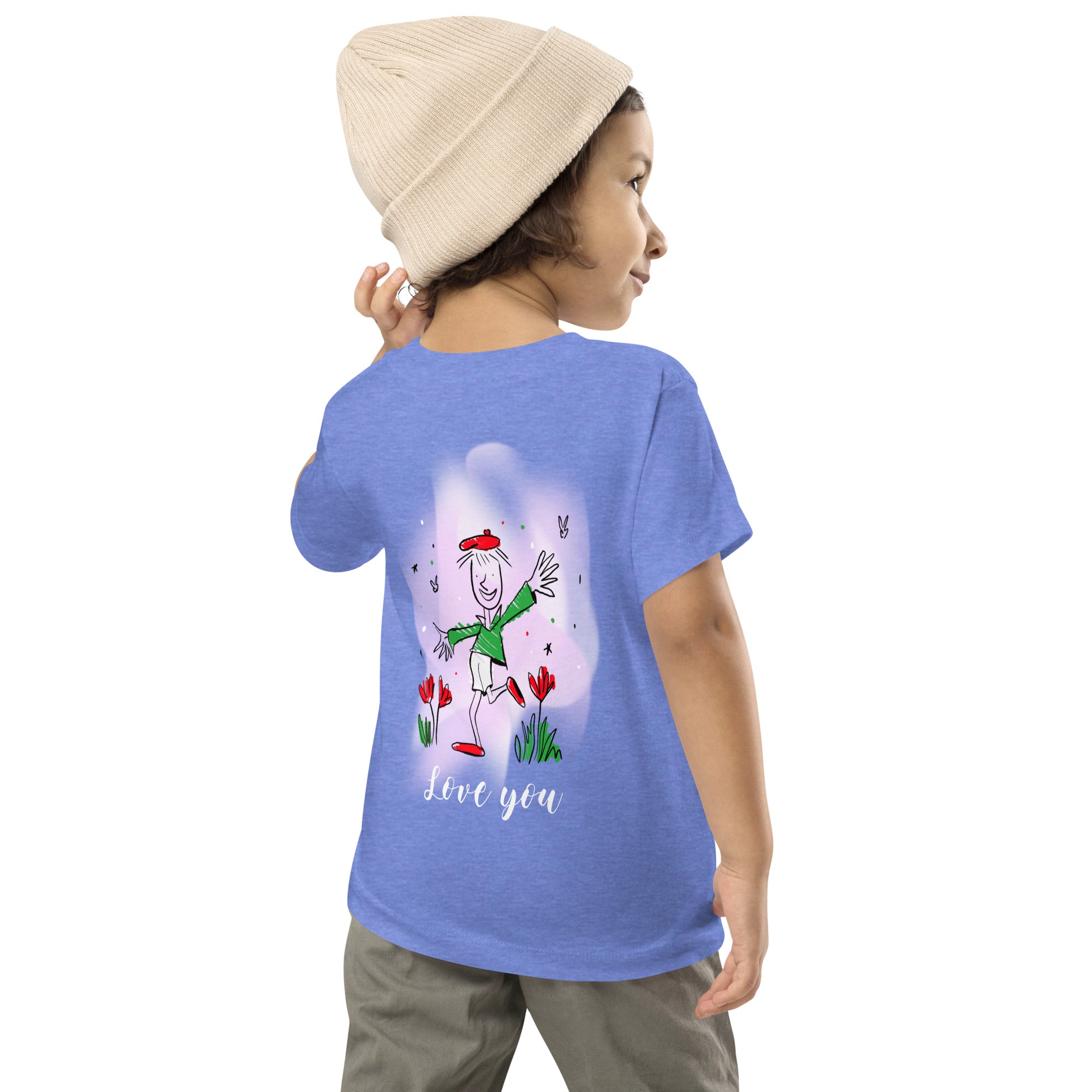 Love you - Toddler Short Sleeve Tee (back print)