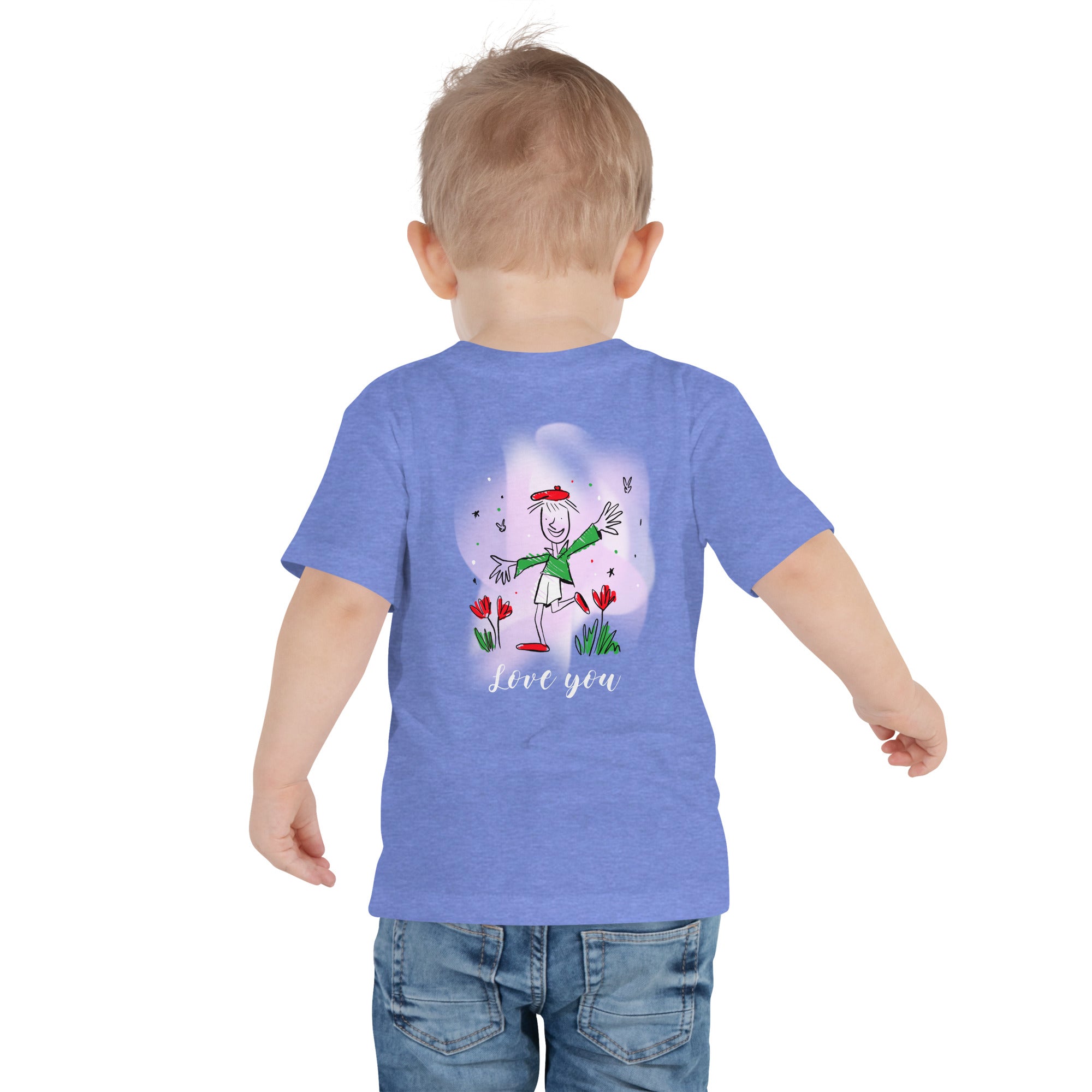 Love you - Toddler Short Sleeve Tee (back print)