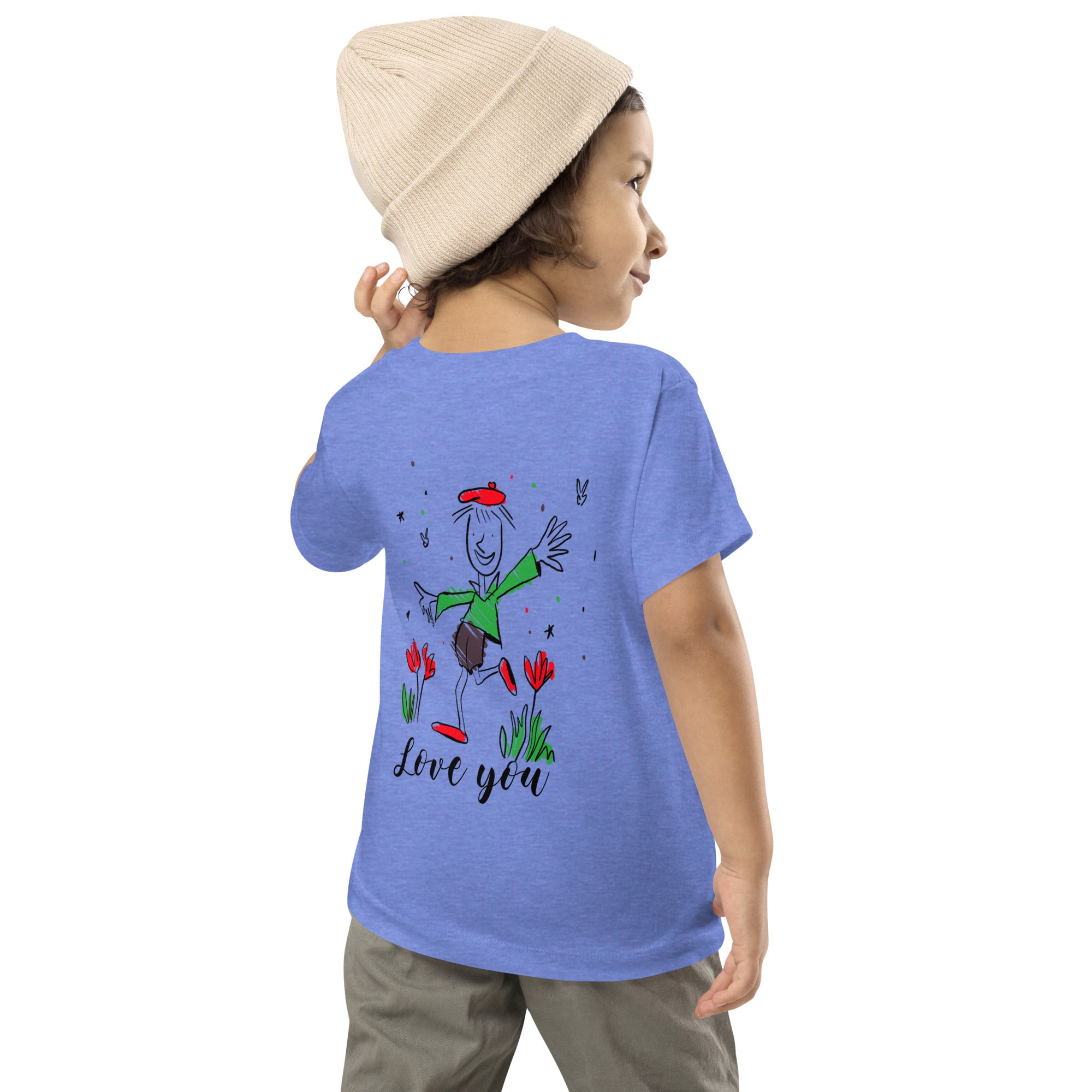 Love you - Toddler Short Sleeve Tee (back print)