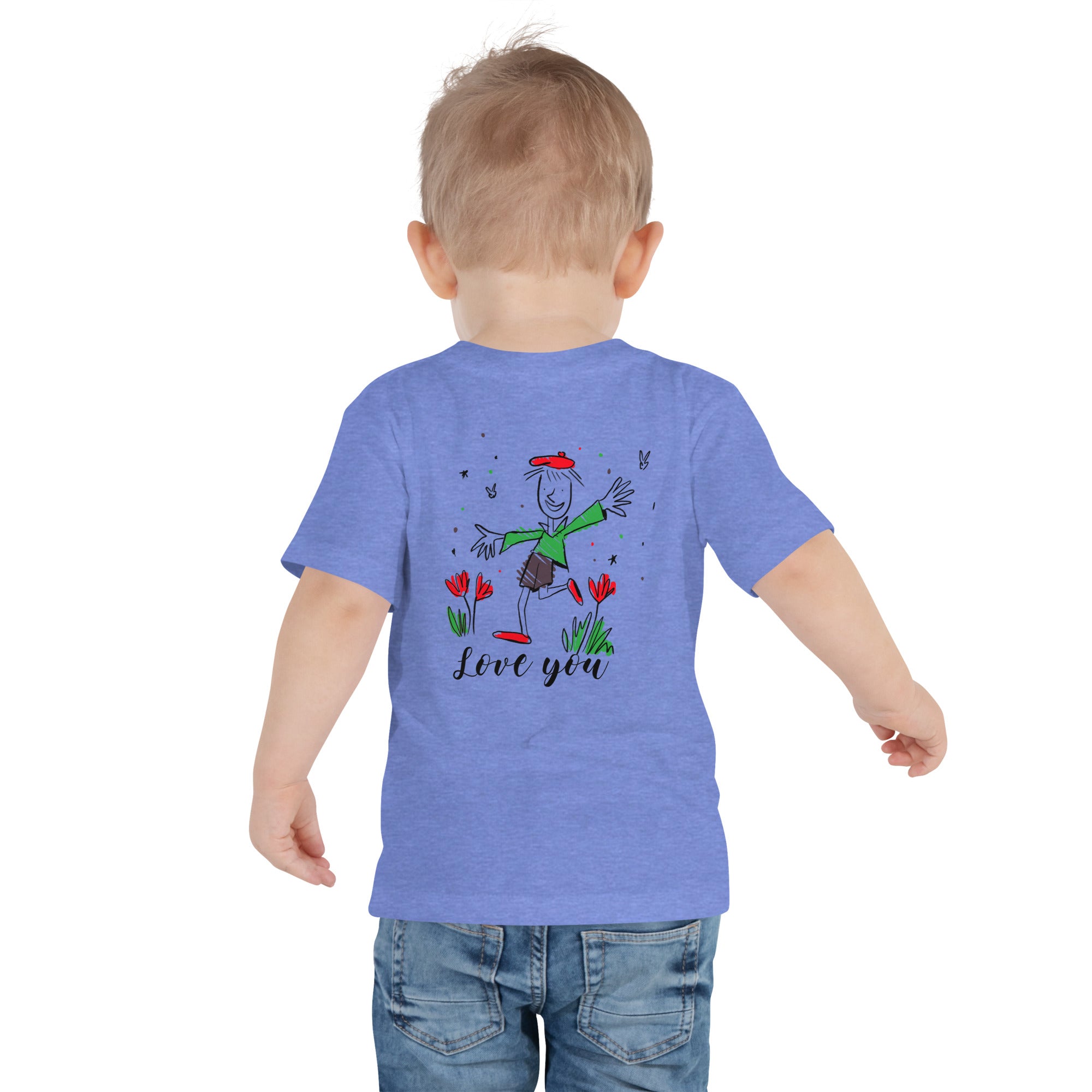 Love you - Toddler Short Sleeve Tee (back print)