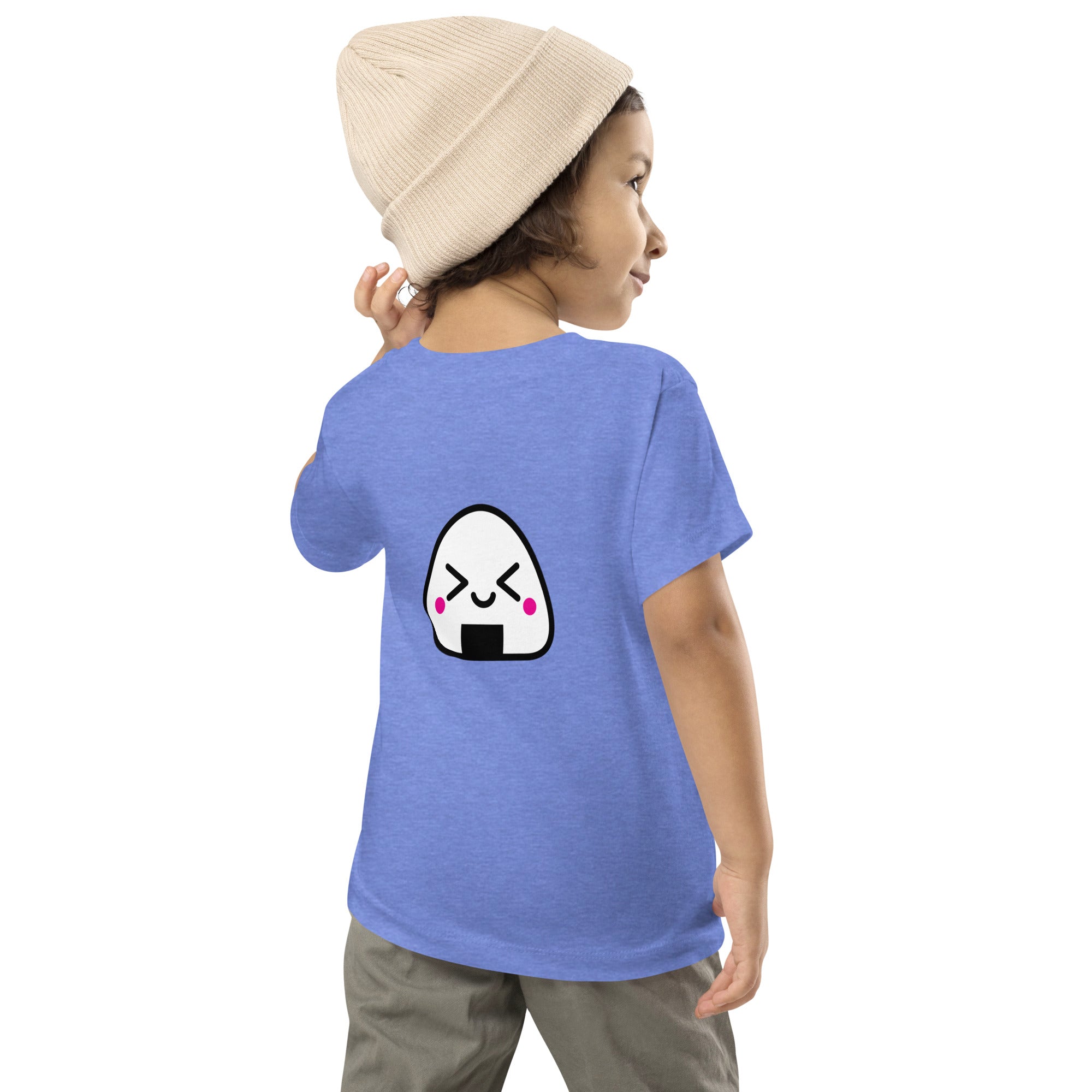 Kawaii Onigiri - Toddler Short Sleeve Tee (back Print)