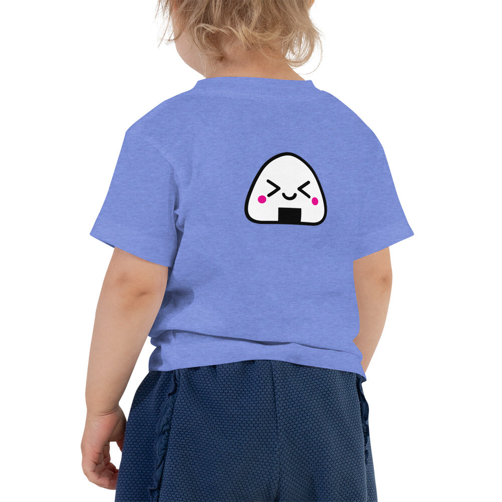 Kawaii Onigiri - Toddler Short Sleeve Tee (back Print)